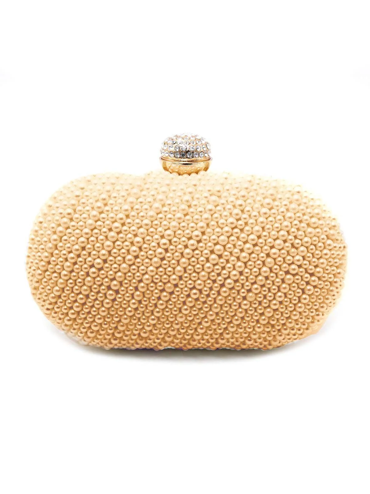 Odette Women Peach Pearly Clutch - Image 3