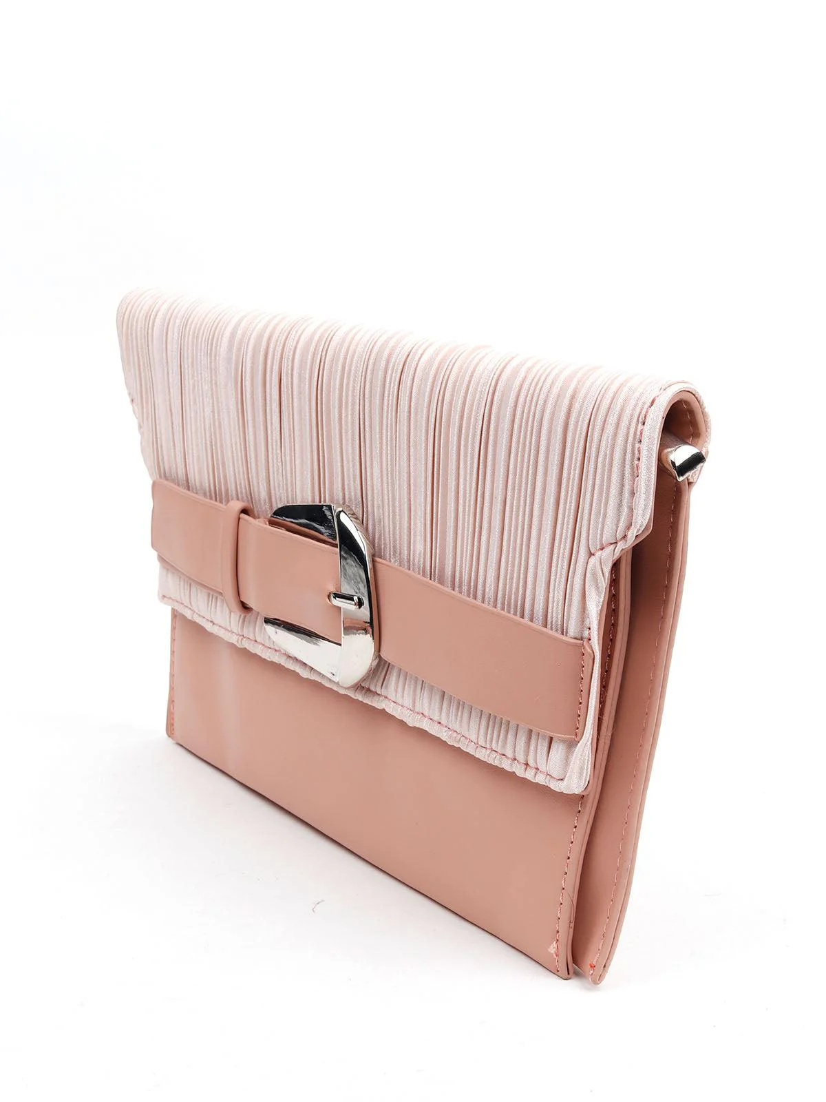 Odette Women Peach Metal Sling Bag - Image 4
