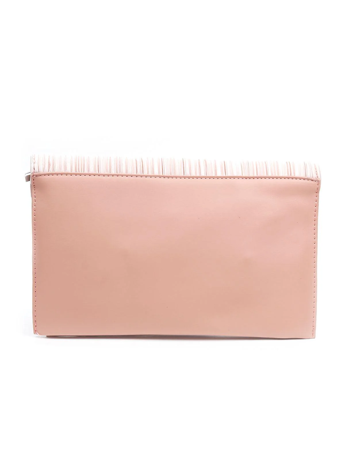 Odette Women Peach Metal Sling Bag - Image 5