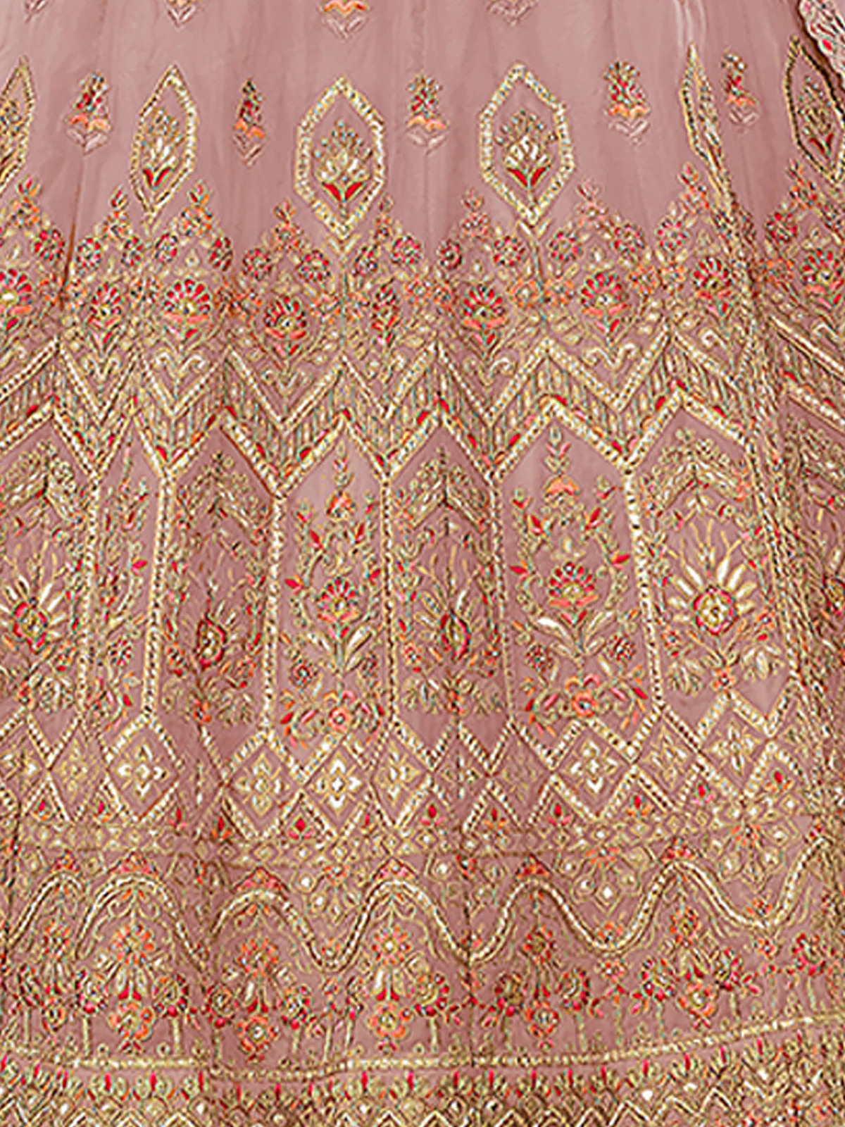 Odette Women Pink Organza Semi Stitched Lehenga With Unstitched Blouse - Image 3