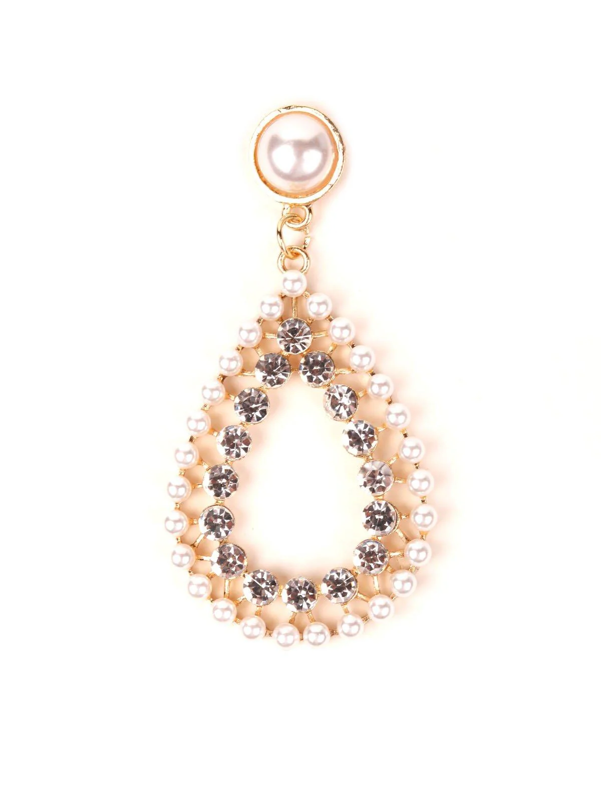 Odette Women White Metal Earrings - Image 4
