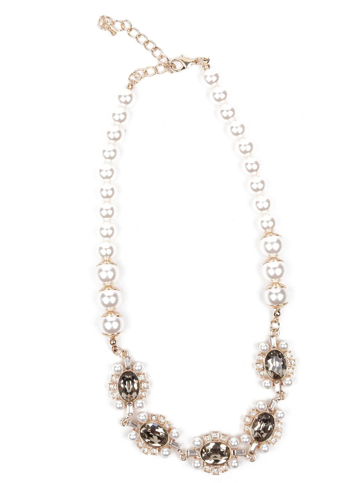 Odette Women White Metal Necklac - Image 3