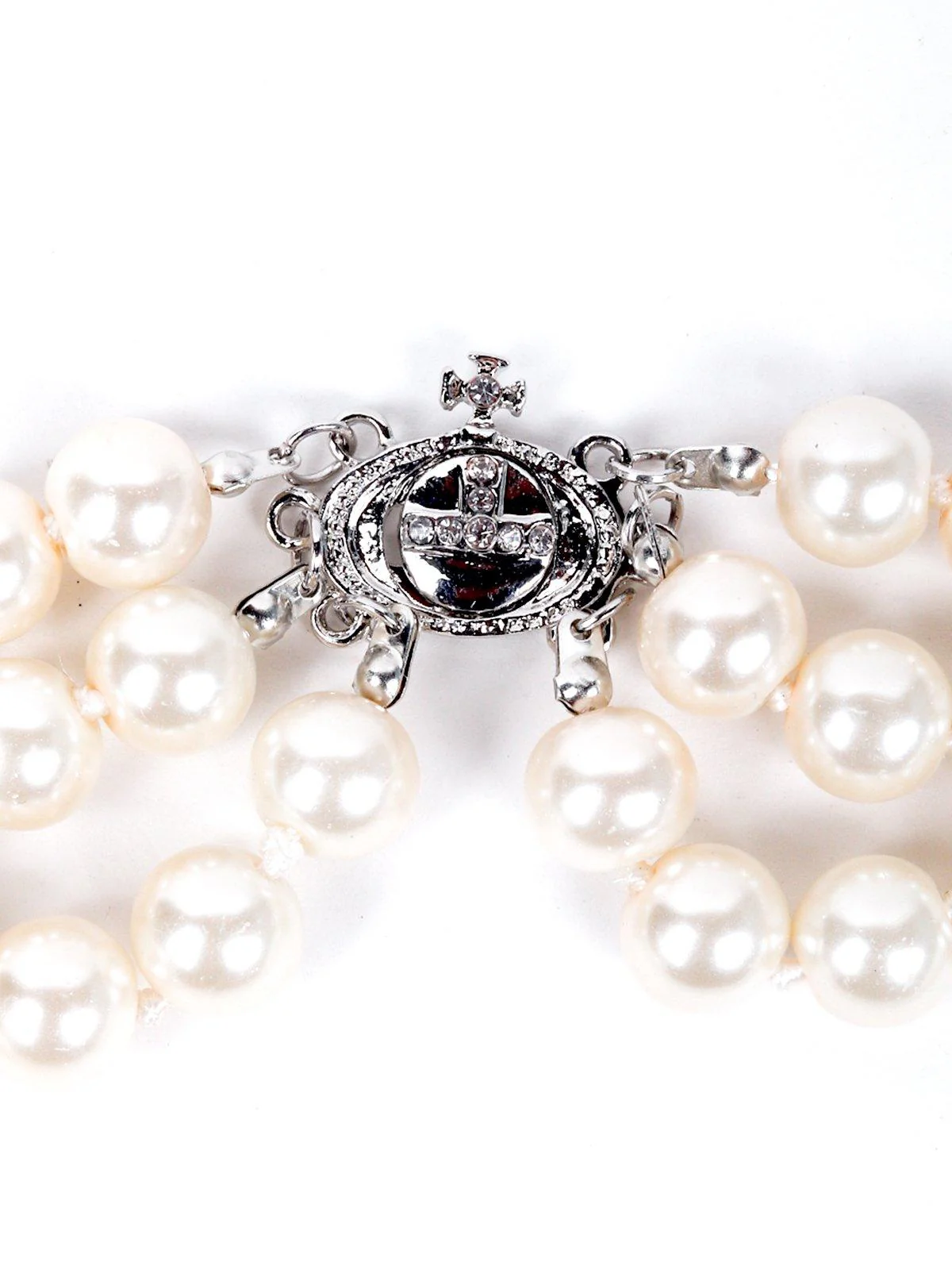 Odette Women White Metal Choker Necklace - Image 4