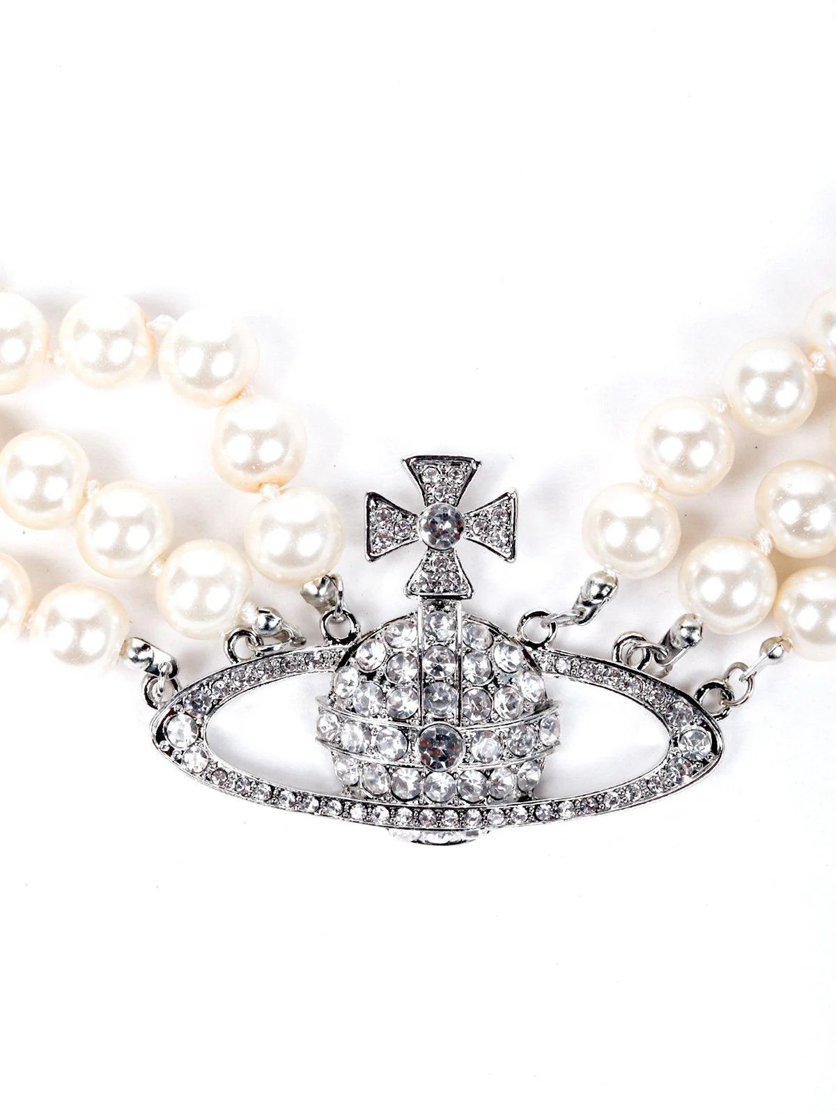 Odette Women White Metal Choker Necklace - Image 5