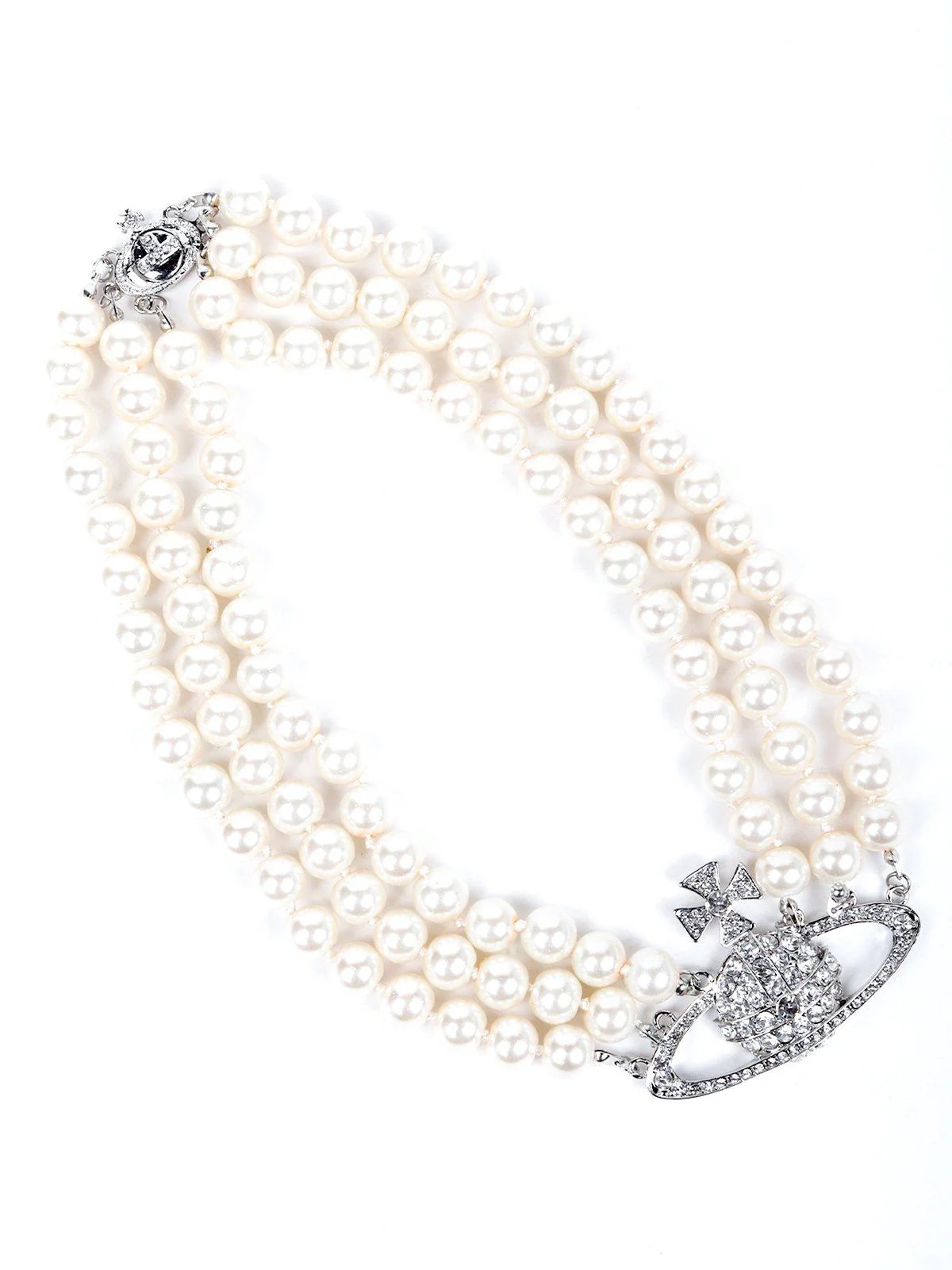 Odette Women White Metal Choker Necklace - Image 6