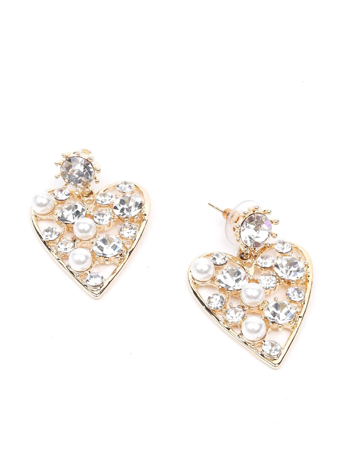 Odette Women White Metal Earrings - Image 4