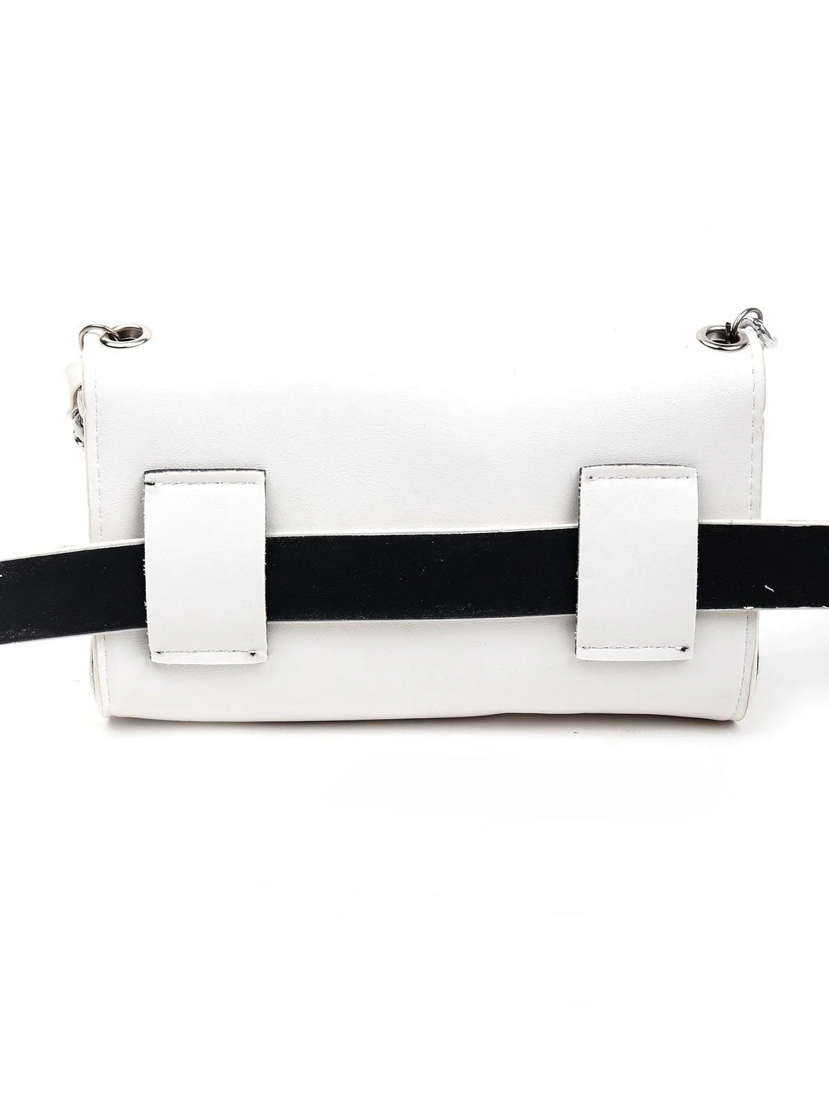 Odette Women White Textured Belt Bag - Image 4