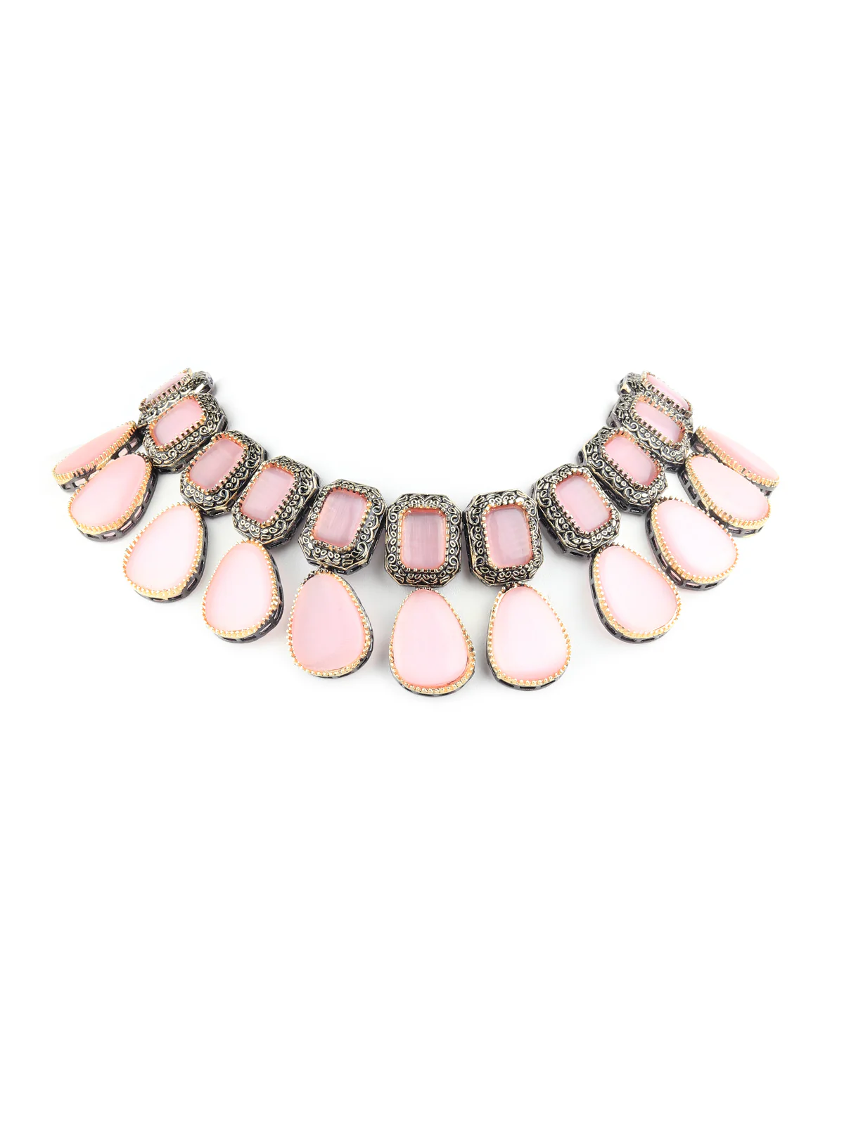 Odette Women Pink Choker Jewellery Set - Image 2