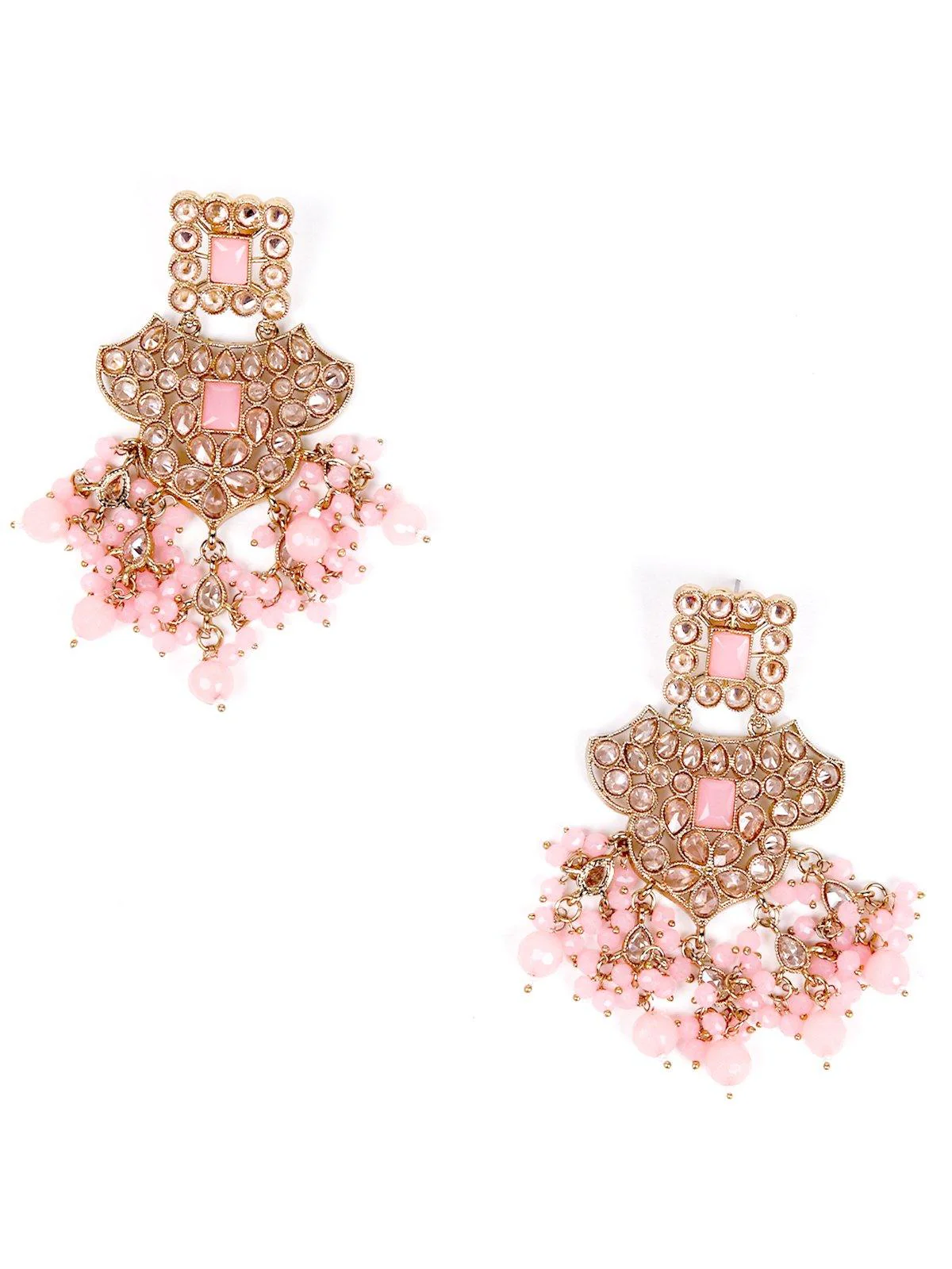 Odette Women Pink Metal Jewellery Set - Image 4