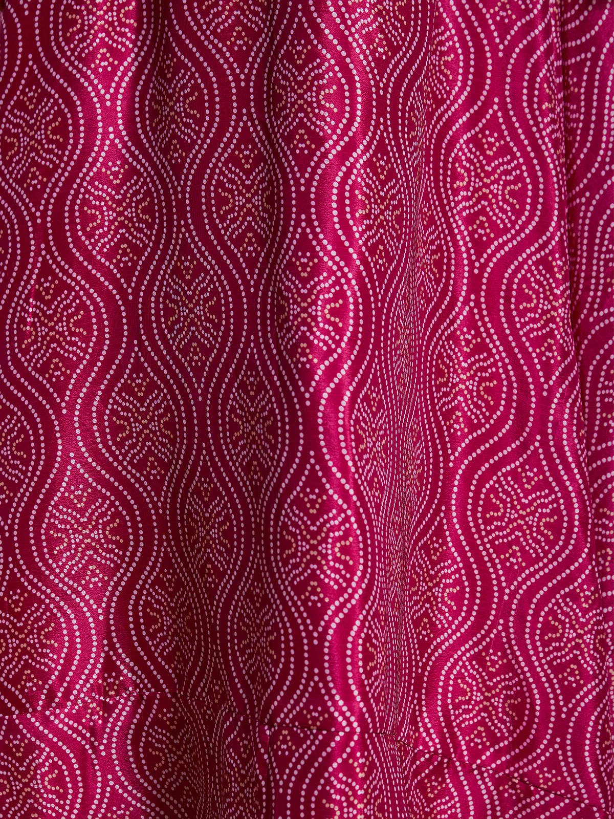 Odette Women Pink Crepe Bandhani Print Semi Stitched Lehenga Choli - Image 6