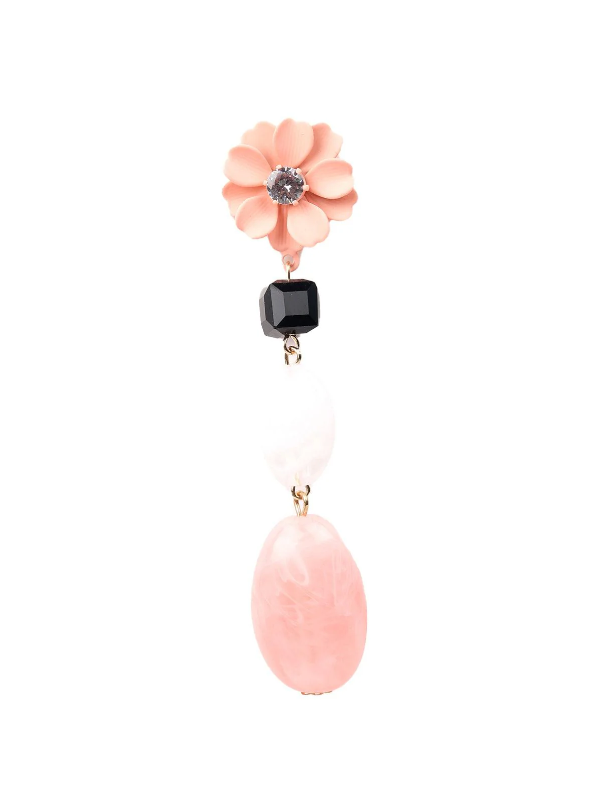 Odette Women Pink Metal Earrings - Image 4