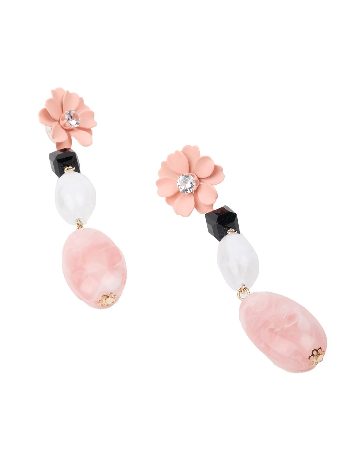 Odette Women Pink Metal Earrings - Image 6