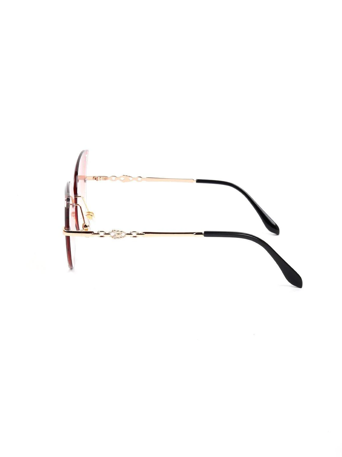 Odette Women Pink High-Index Acrylic Lense Frame Sunglasses - Image 5