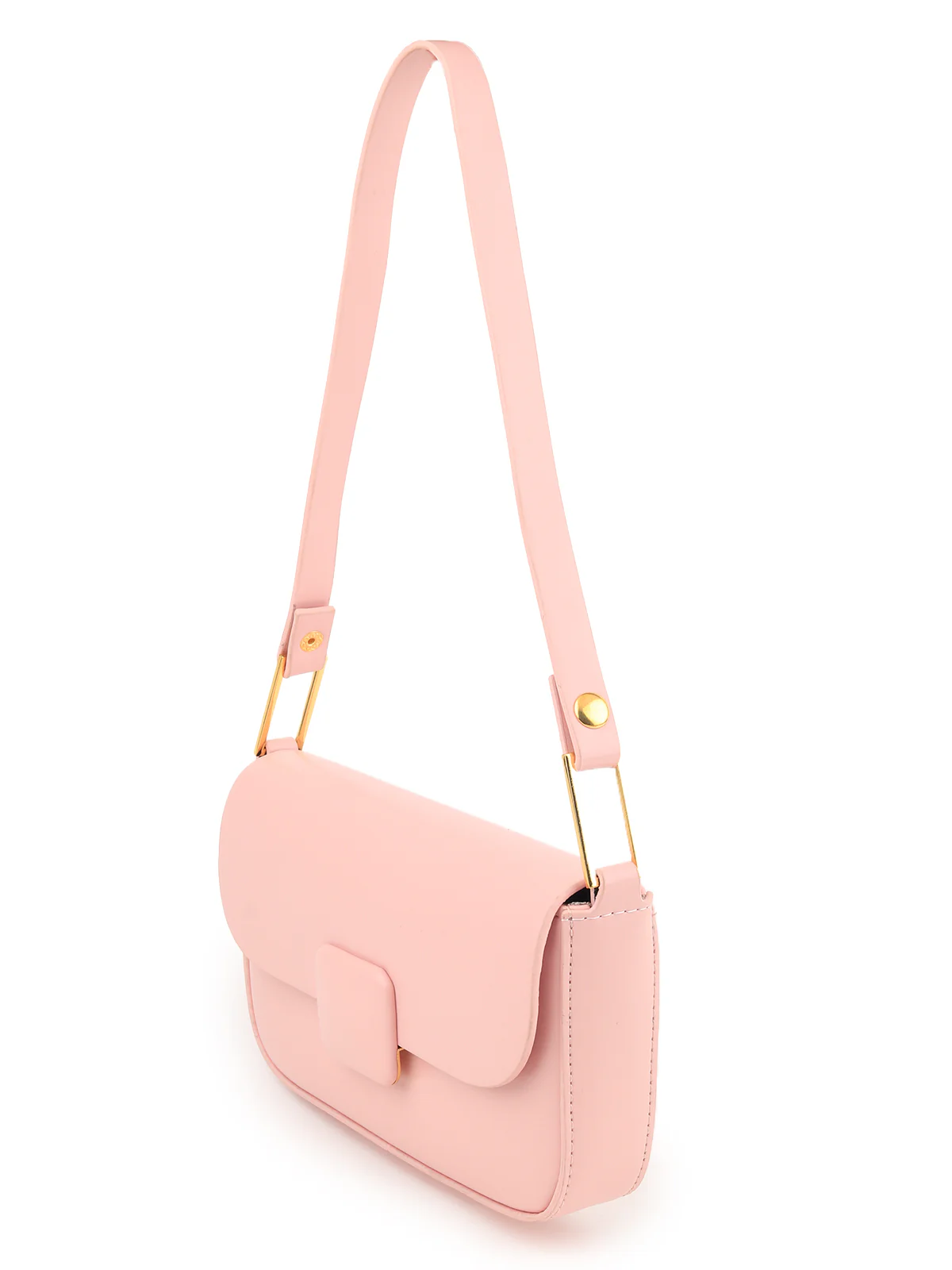 Odette Women Pink Solid Party Clutch - Image 4