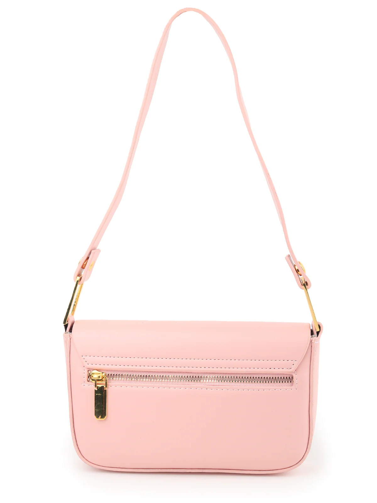 Odette Women Pink Solid Party Clutch - Image 5