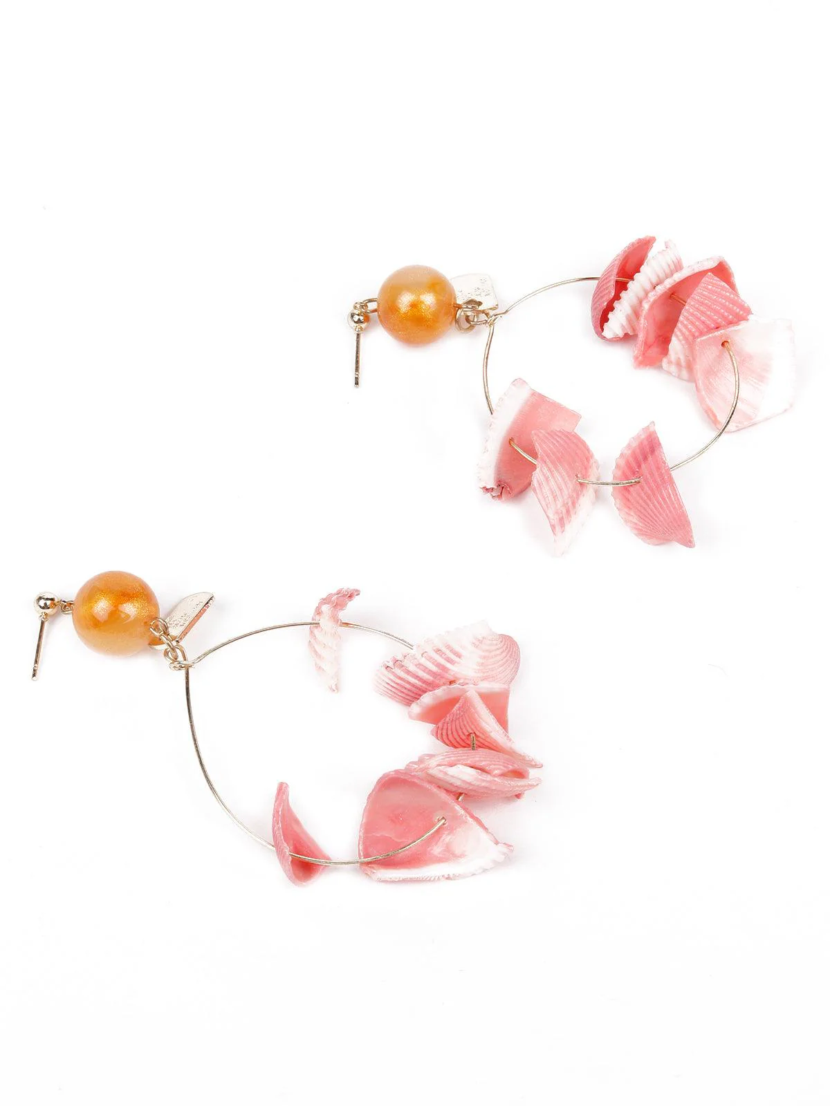 Odette Women Pink Statement Drop Earrings - Image 6