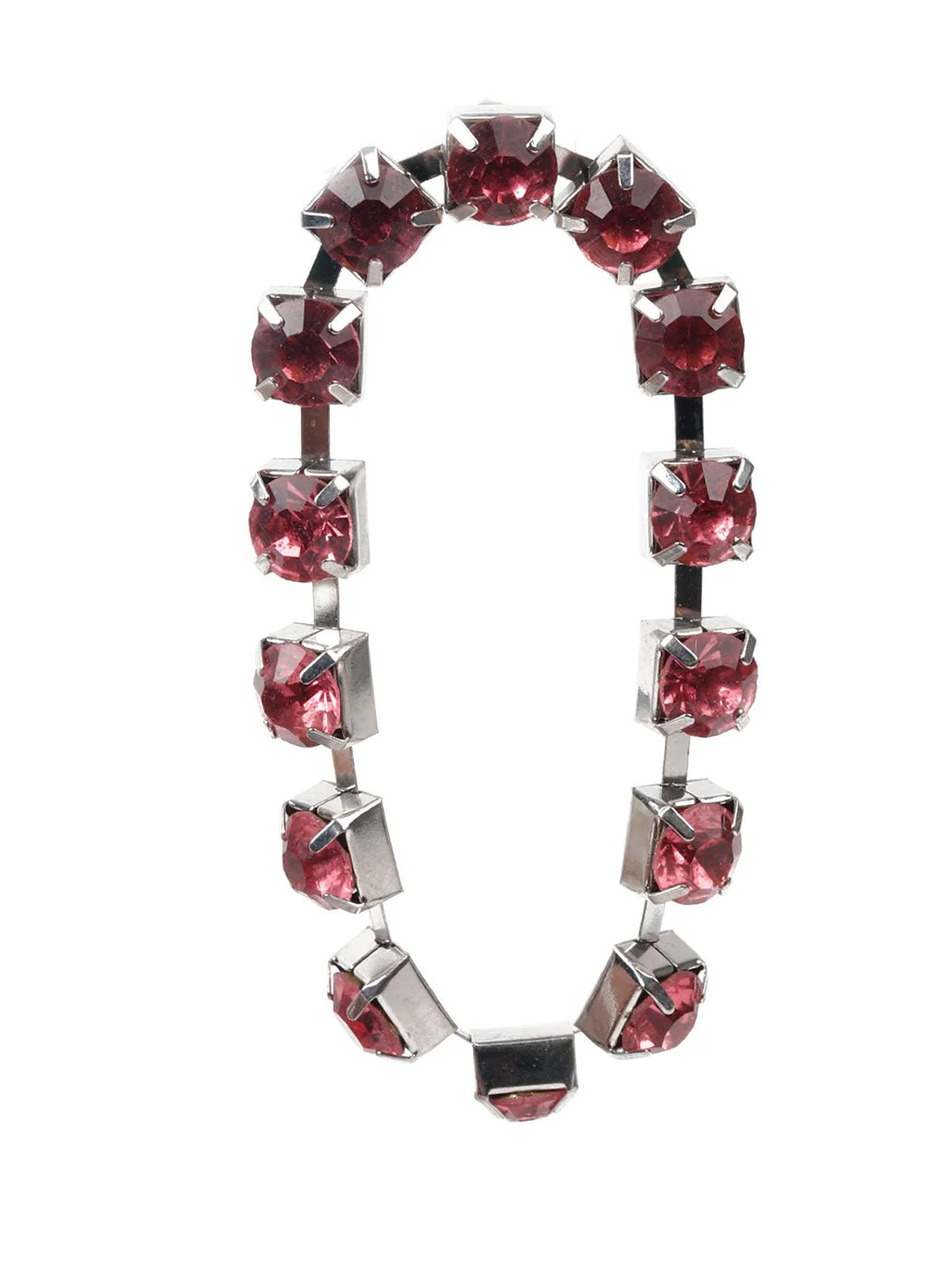 Odette Women Pink Stone Hoop Earring - Image 2
