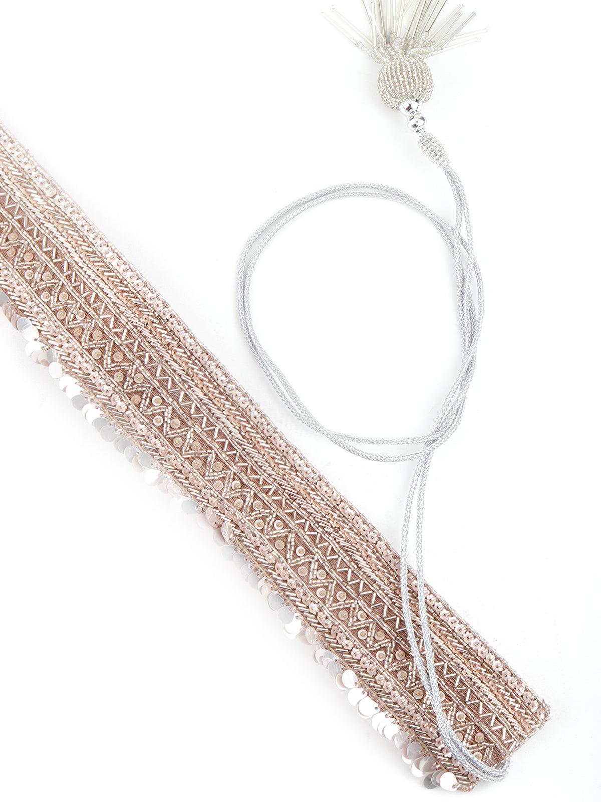 Odette Women Pink Tickle Velvet Base Belt - Image 6