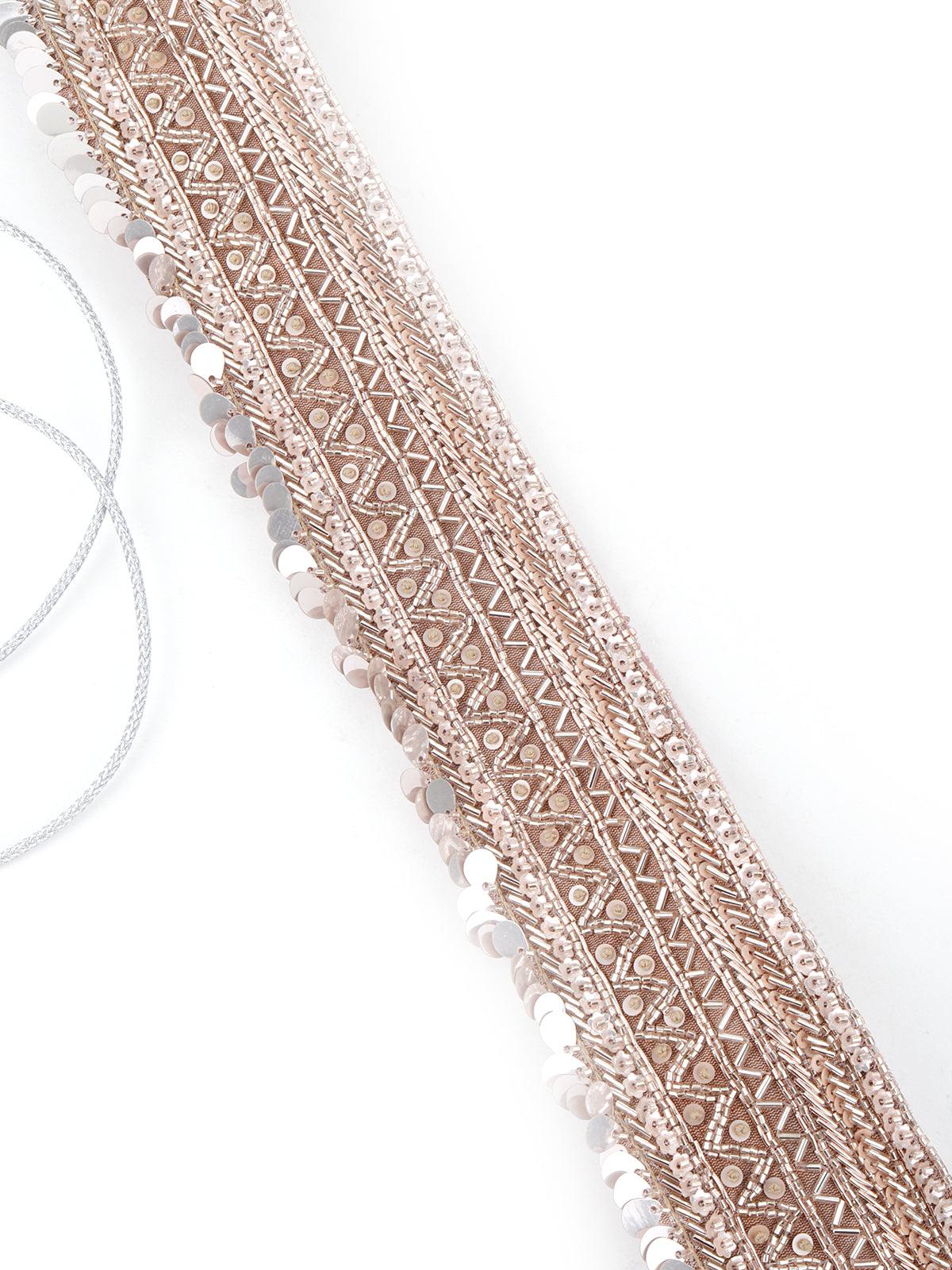 Odette Women Pink Tickle Velvet Base Belt - Image 7