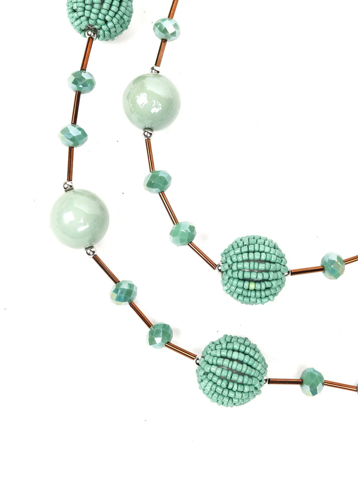 Odette Women Green Metal Necklace Women - Image 5