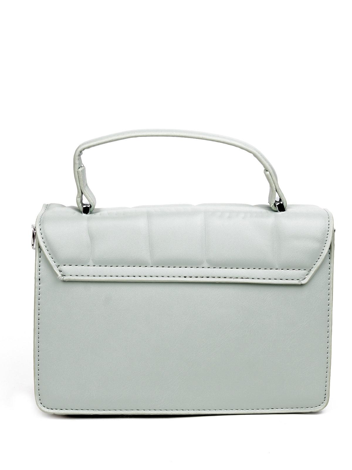Odette Women Green Colour Metal Sling Bag - Image 5