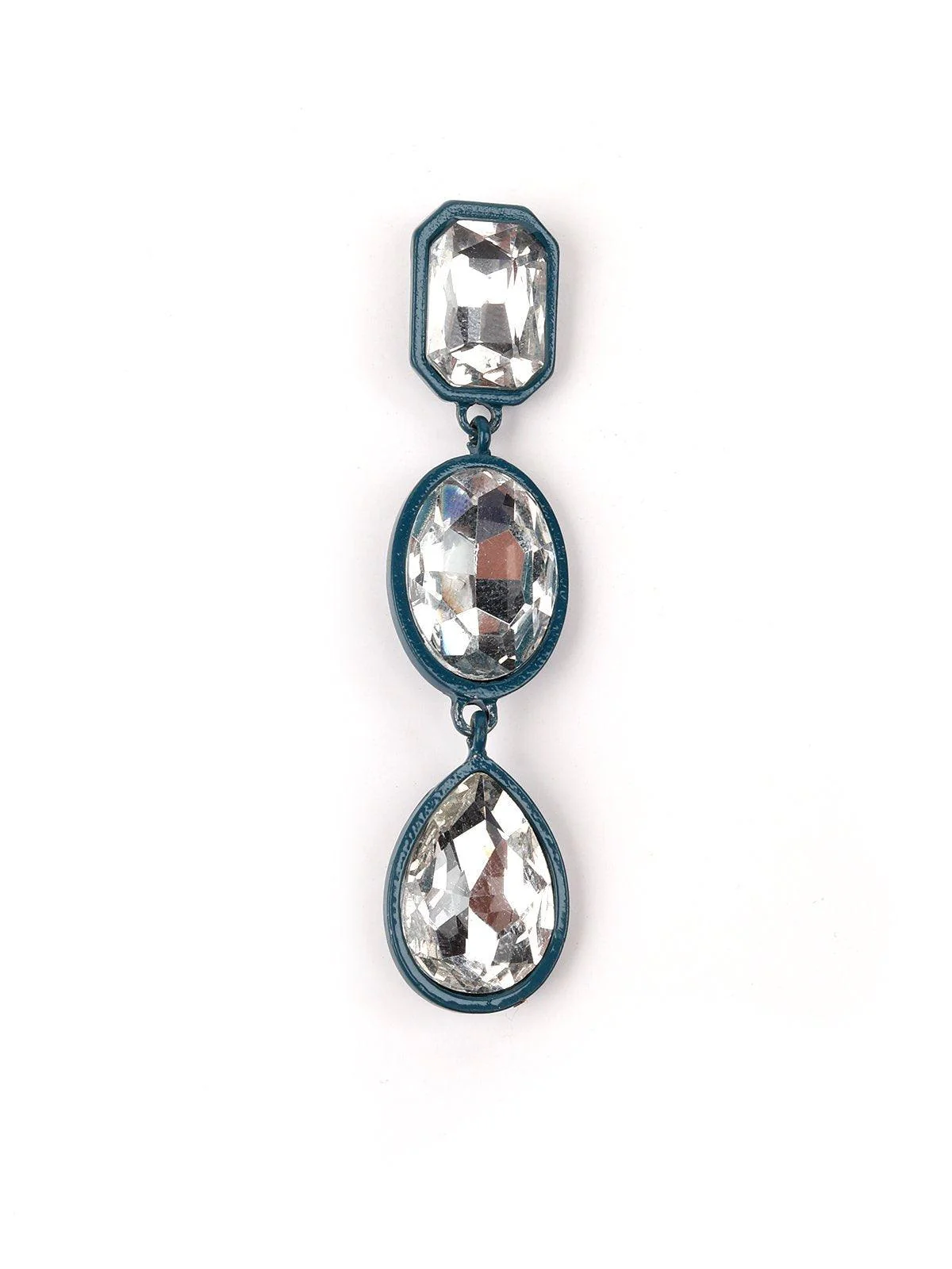 Odette Women Blue Metal Earrings - Image 5
