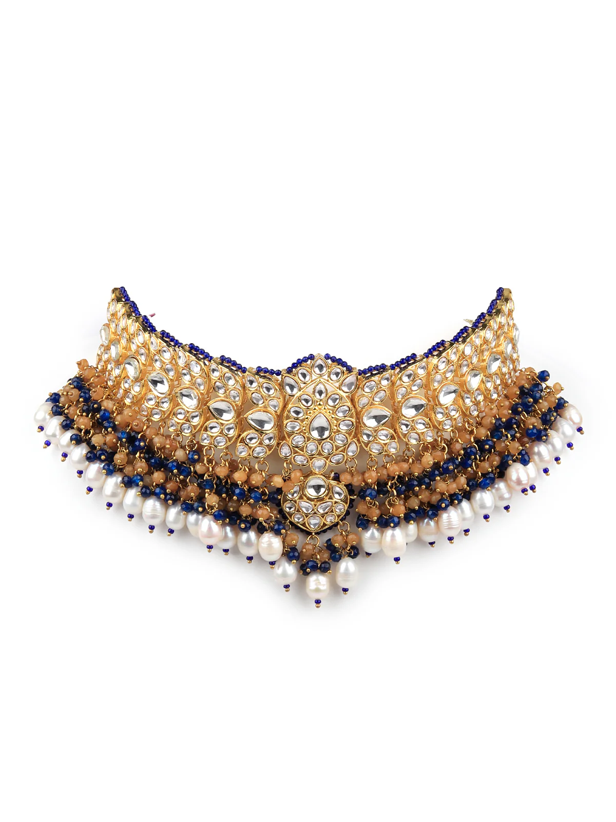Odette Women Princess Choker Set With Multicolored Beads - Image 4