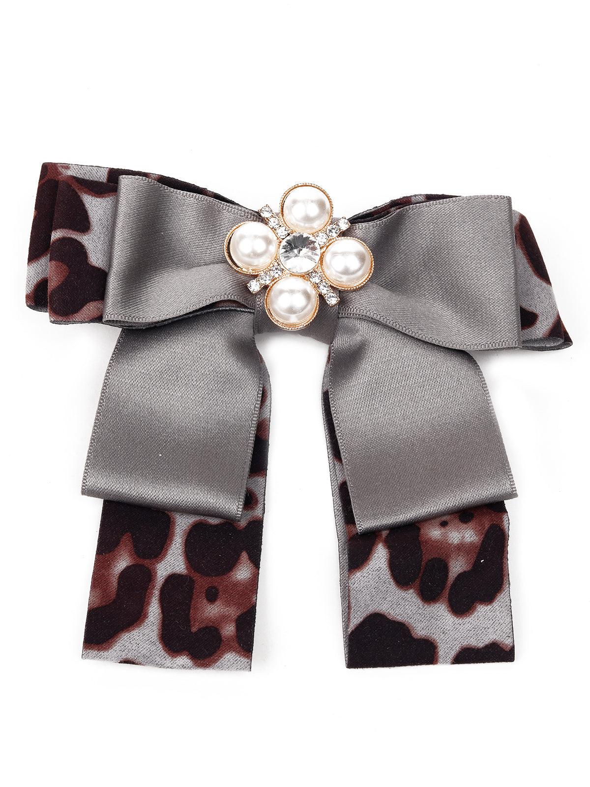 Odette Women Multi Metal Floral Brooch - Image 3
