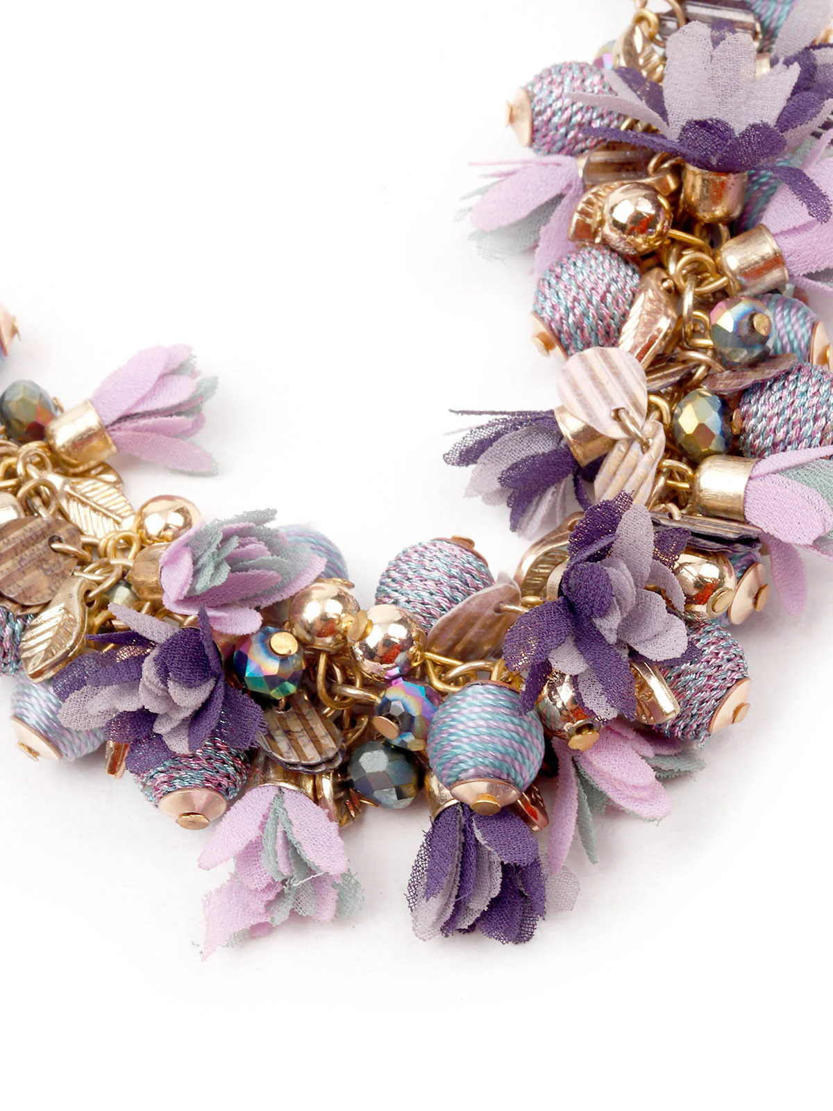 Odette Women Purple And Blue Beads Necklace - Image 5