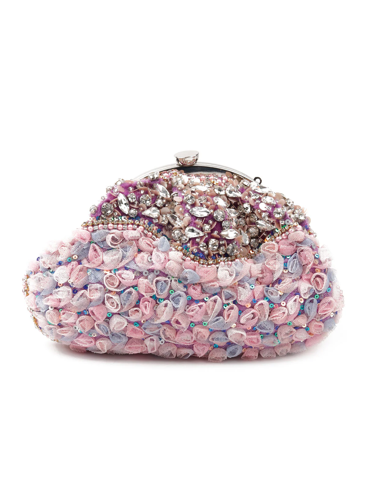 Odette Women Purple Embellished Potli Bag - Image 5