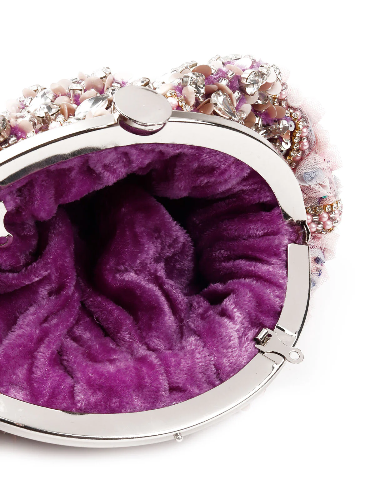 Odette Women Purple Embellished Potli Bag - Image 7