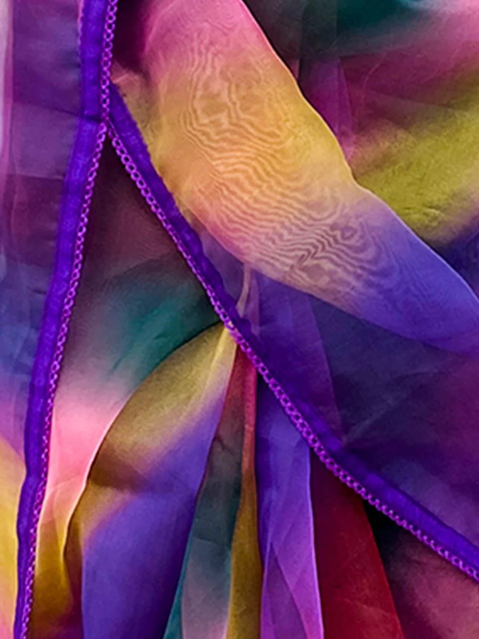 Odette Women Multicolor Organza Saree With Stitched Blouse - Image 6