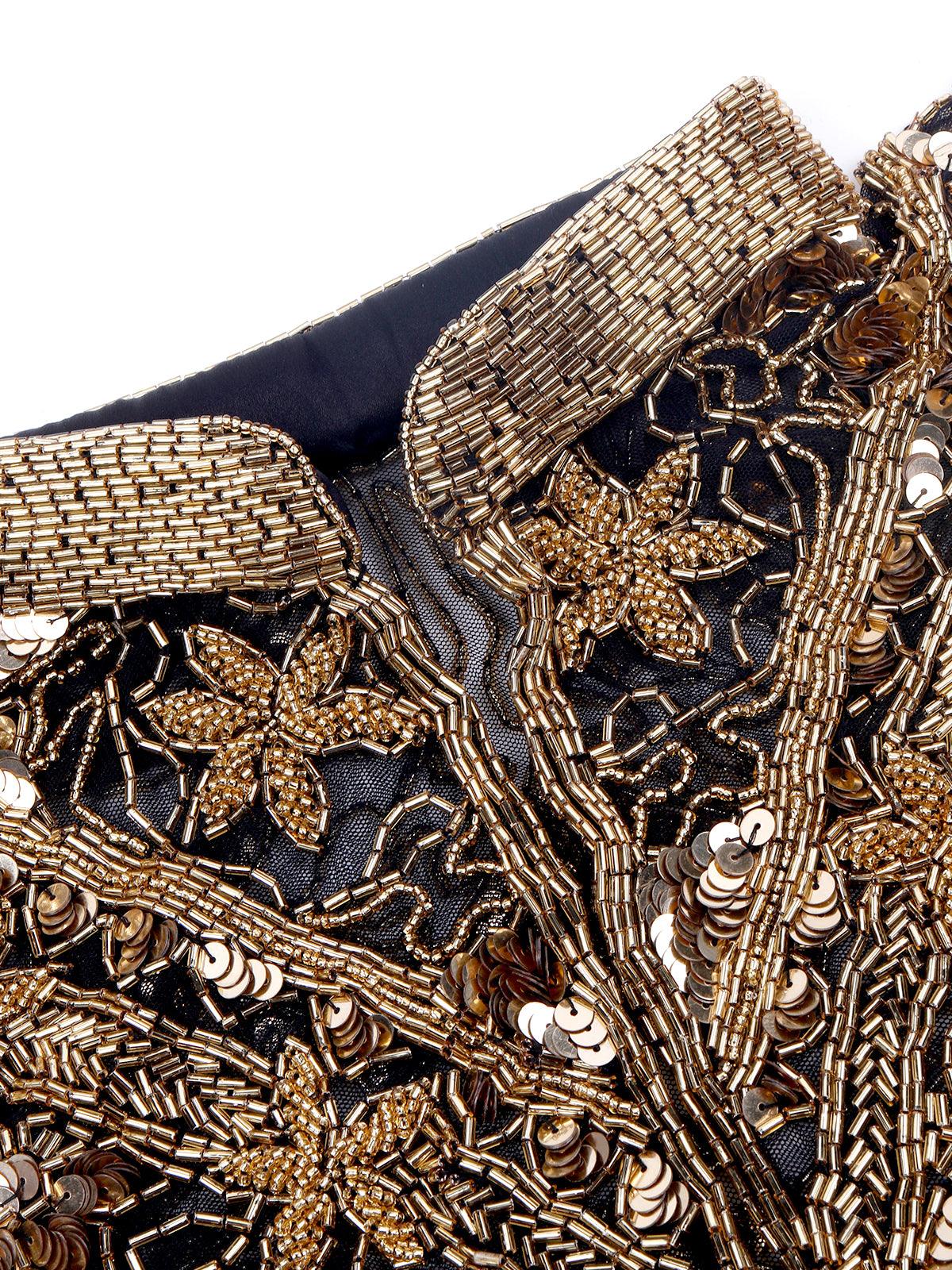 Odette Women Gold Beaded Cape - Image 8