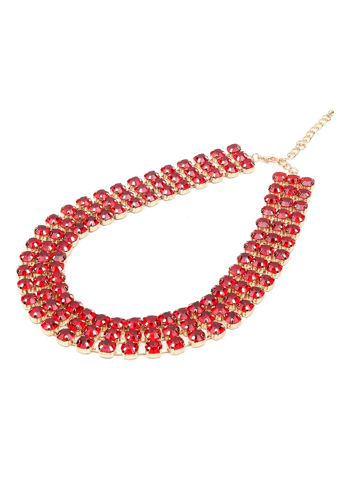 Odette Women Red Metal Necklace - Image 4