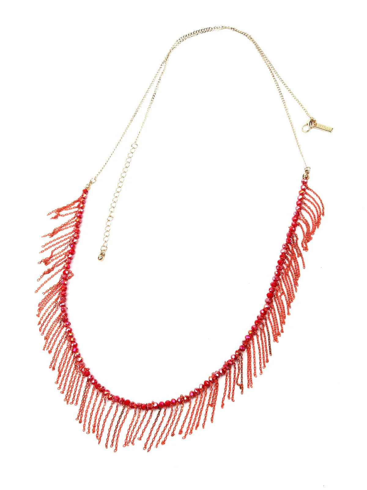 Odette Women Red Metal Necklace - Image 3