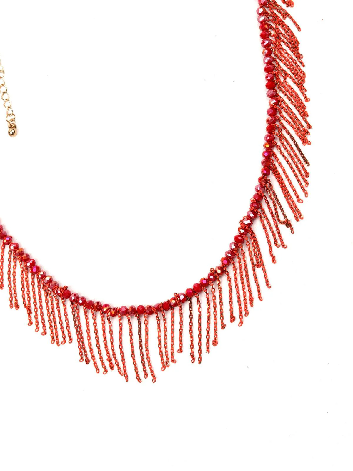 Odette Women Red Metal Necklace - Image 6