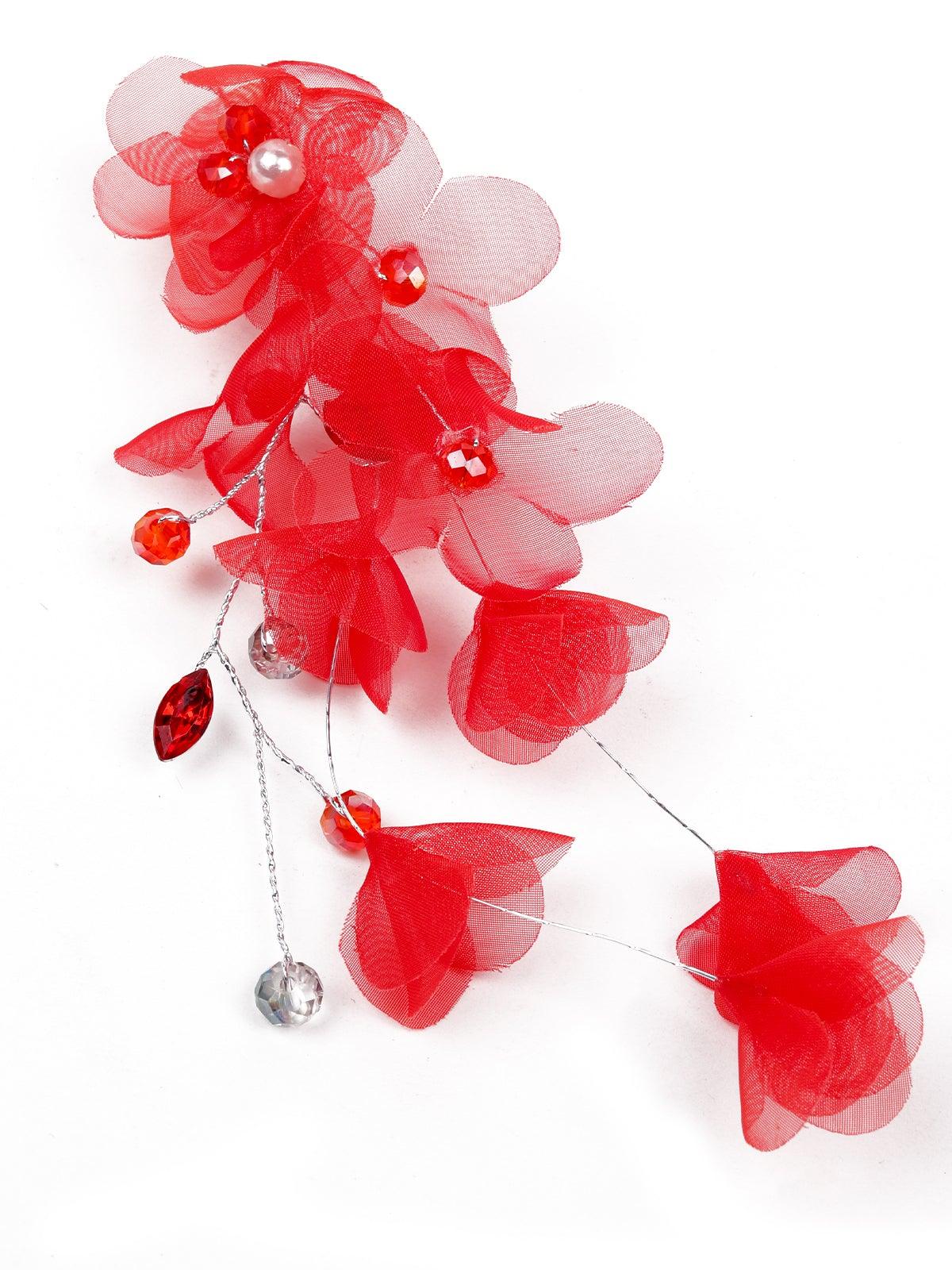 Odette Women Red High-Index Polyethylene Brooch - Image 3