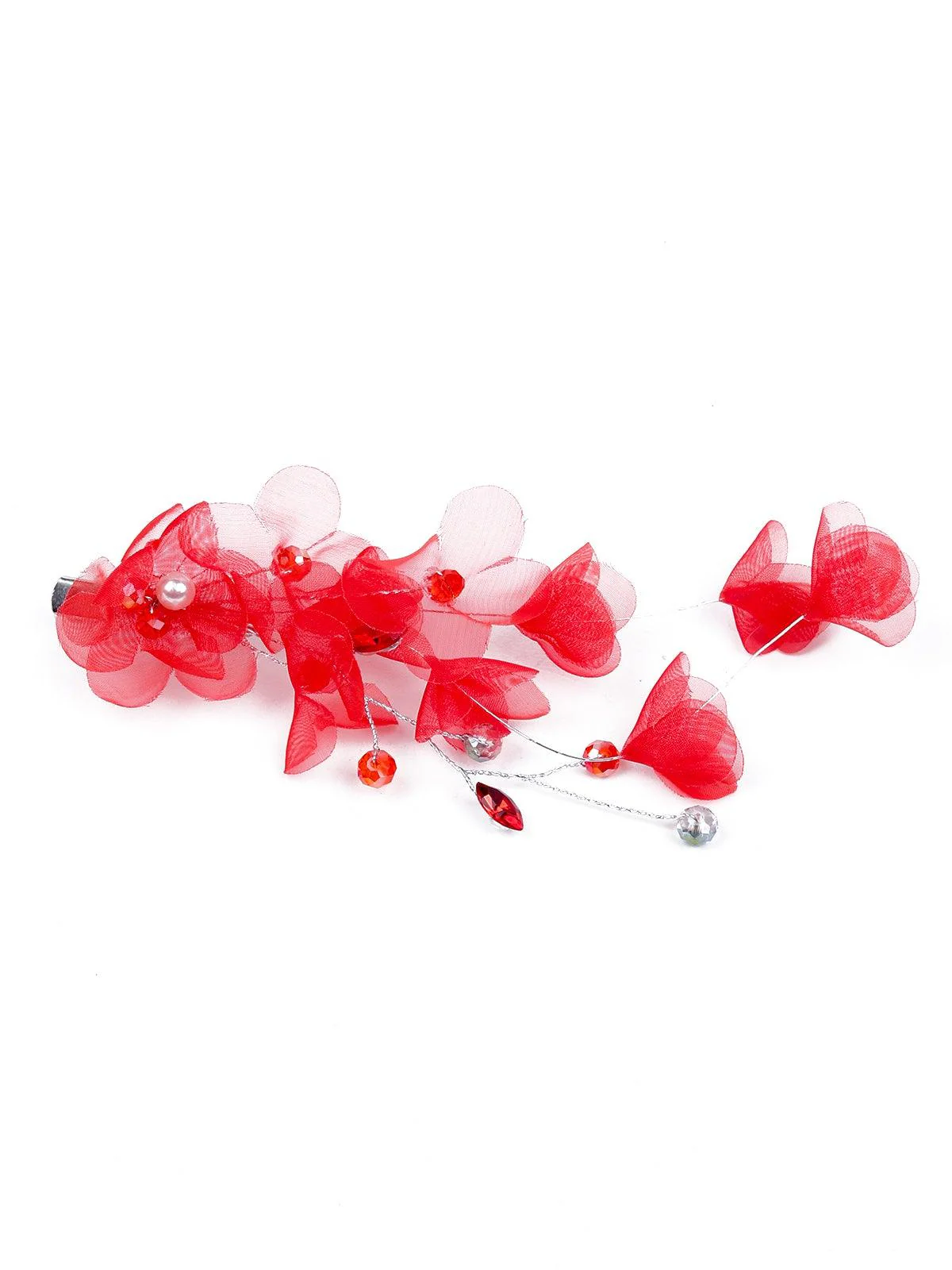 Odette Women Red High-Index Polyethylene Brooch - Image 4
