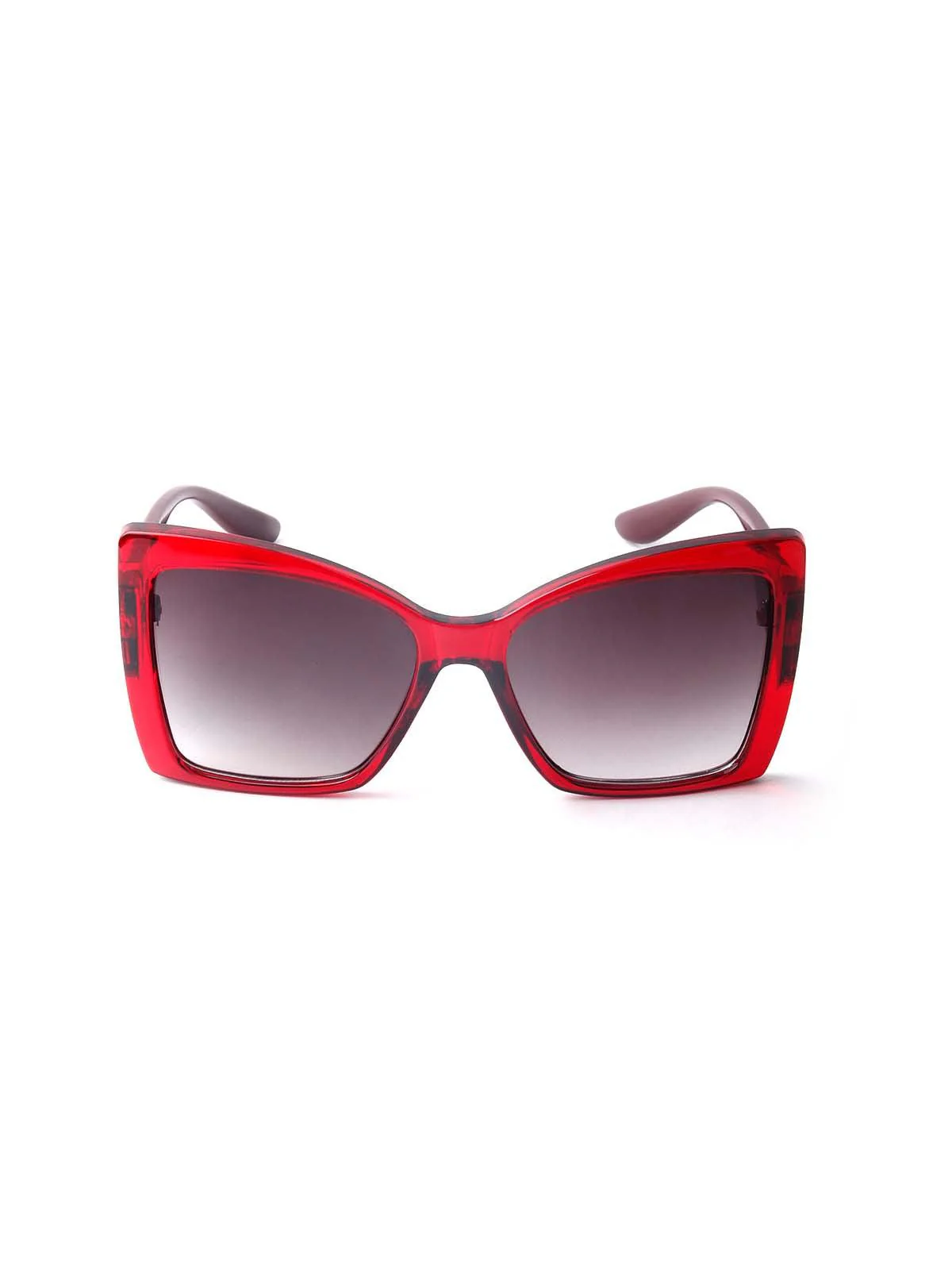 Odette Women Red Frame Flared Stunning Sunglasses - Image 3