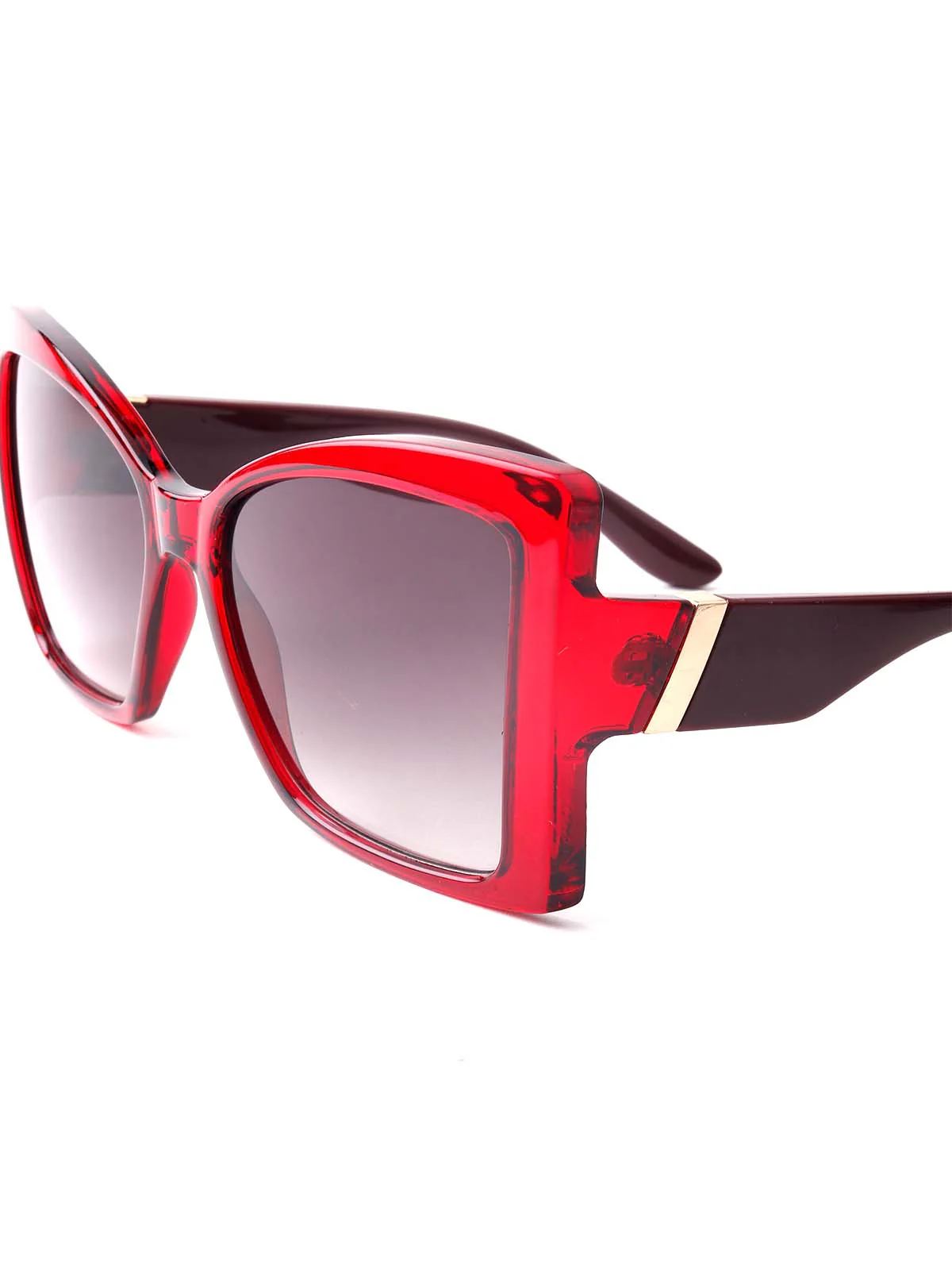 Odette Women Red Frame Flared Stunning Sunglasses - Image 8