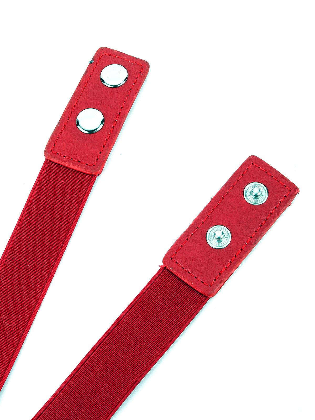 Odette Women Red Colour Elegant Waist Belt - Image 5