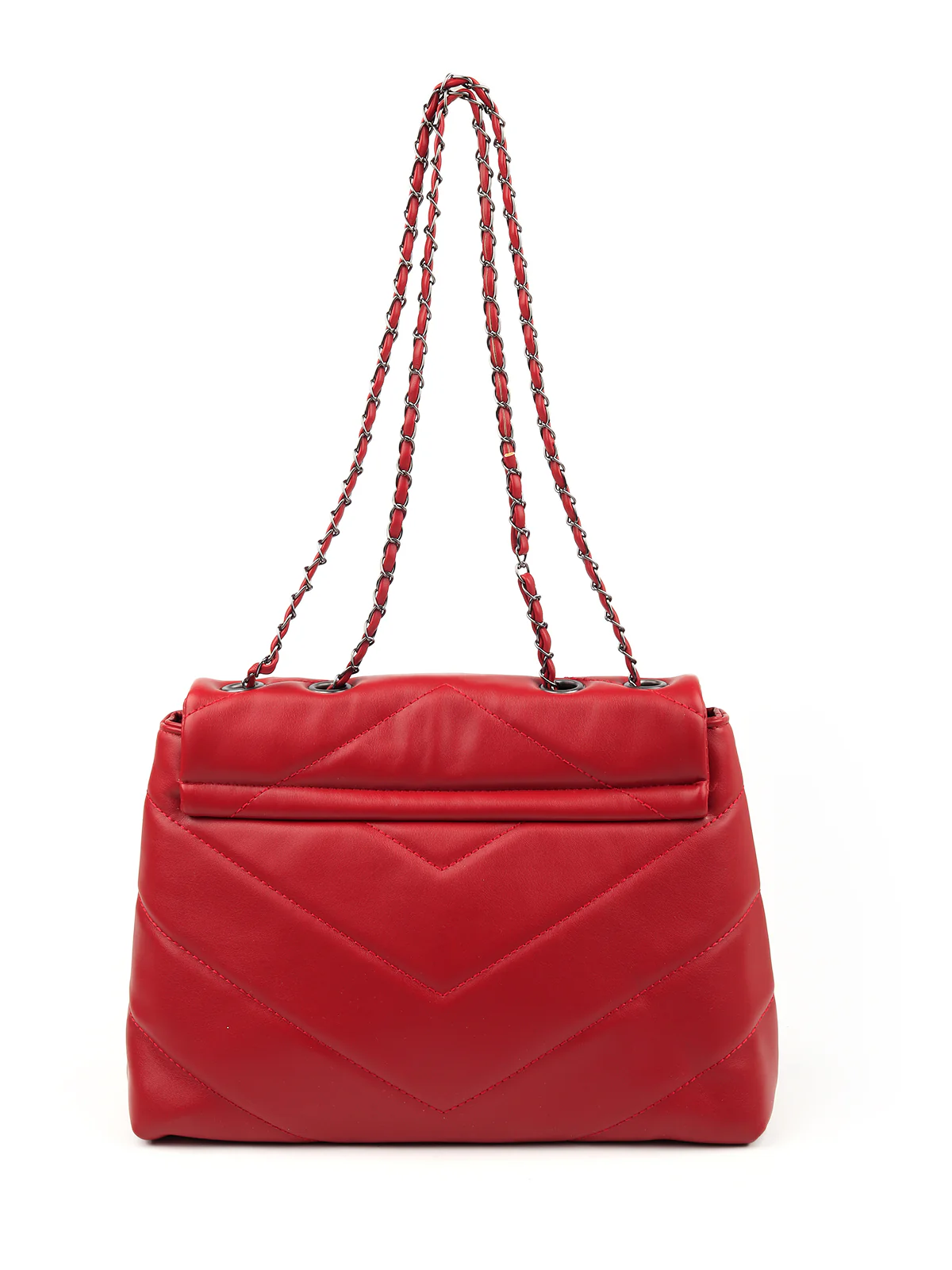 Odette Women Red Patterned Handbag - Image 5