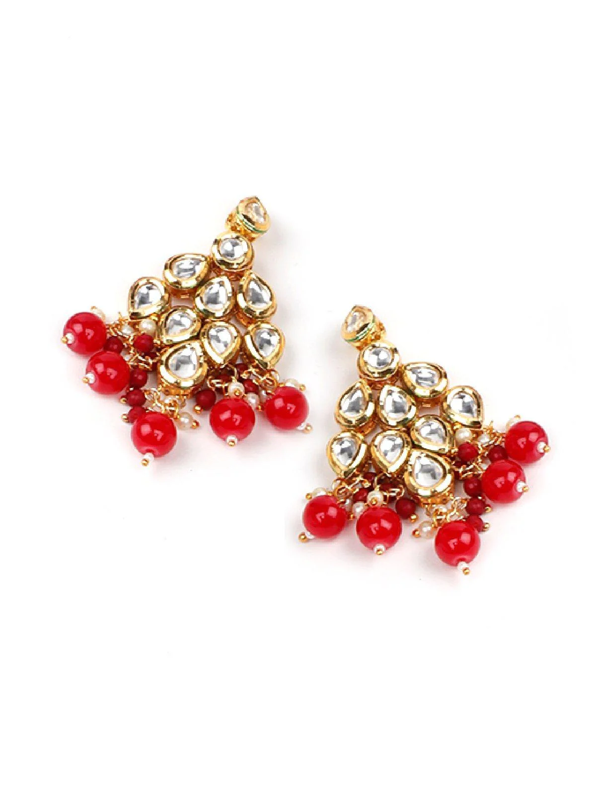 Odette Women Red Metal Necklace Set - Image 5