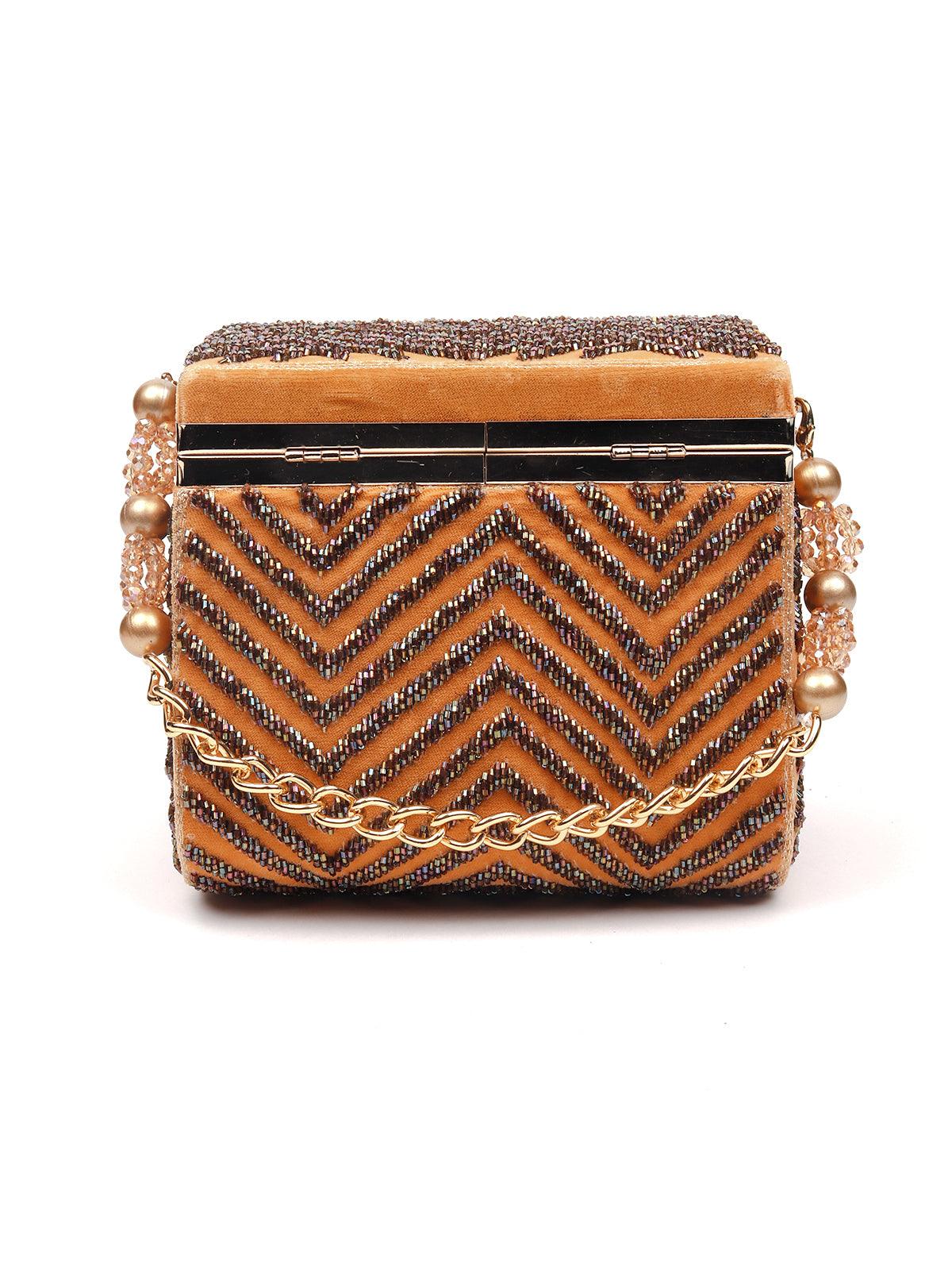 Odette Women Rose Gold Boxy Clutch - Image 3