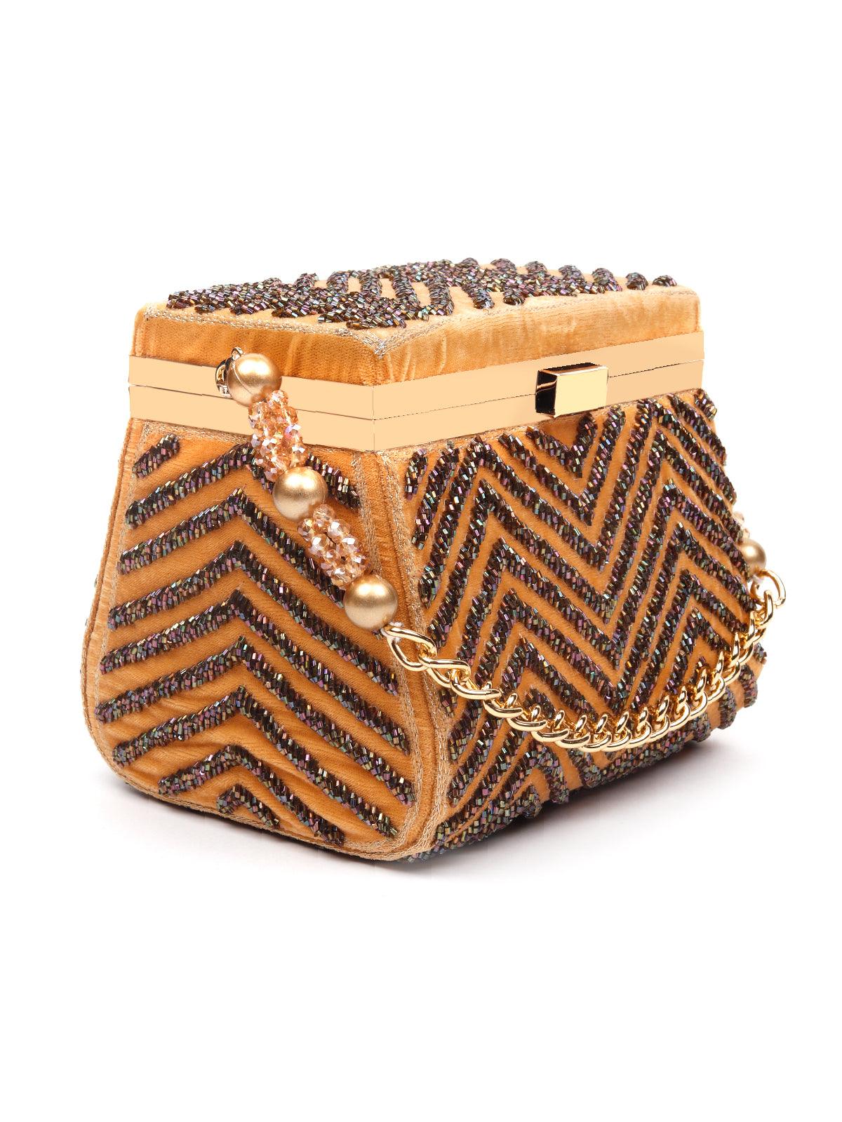 Odette Women Rose Gold Boxy Clutch - Image 4