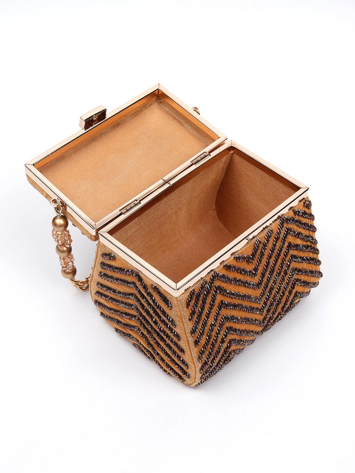 Odette Women Rose Gold Boxy Clutch - Image 5