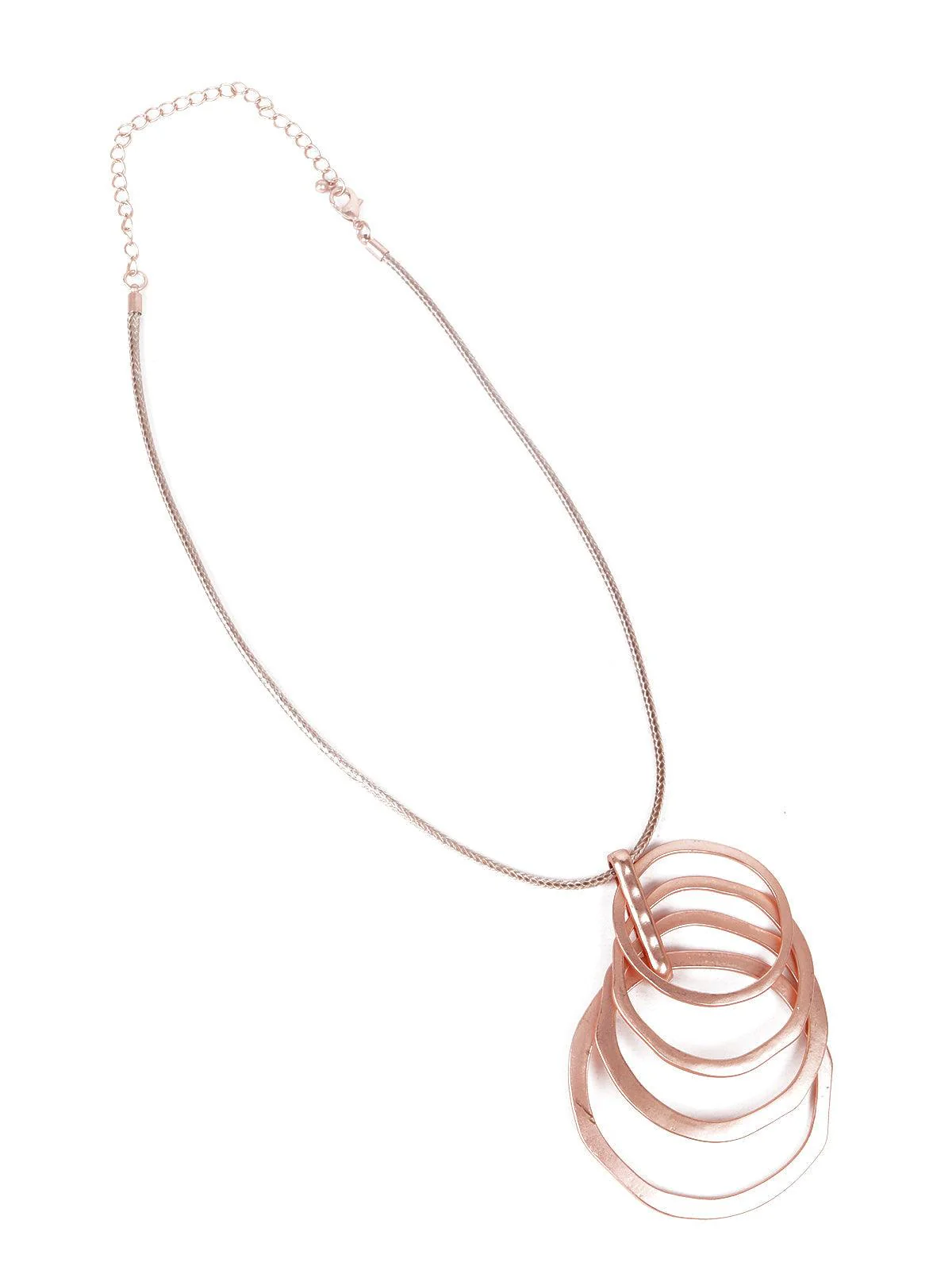 Odette Women Gold Layered Rounded Metal Locket Necklace - Image 4