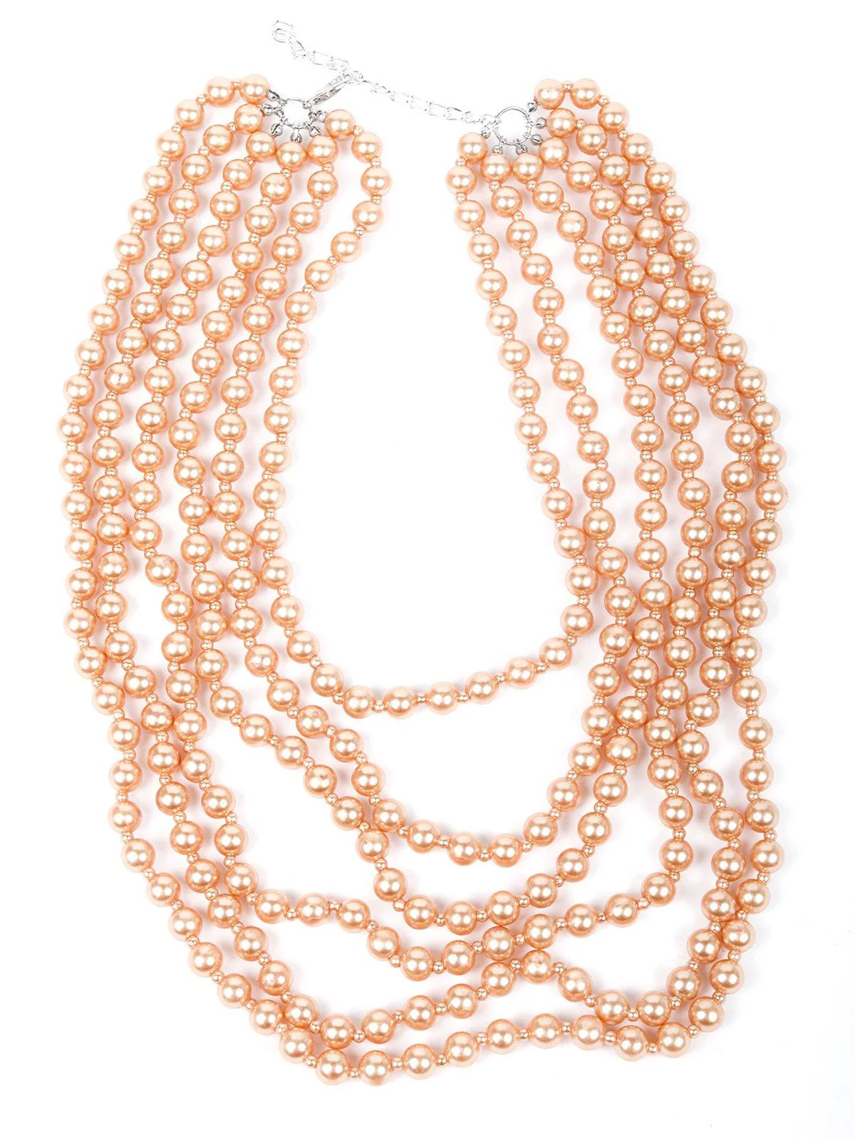 Odette Women Gold Multi-Beaded Necklace - Image 3
