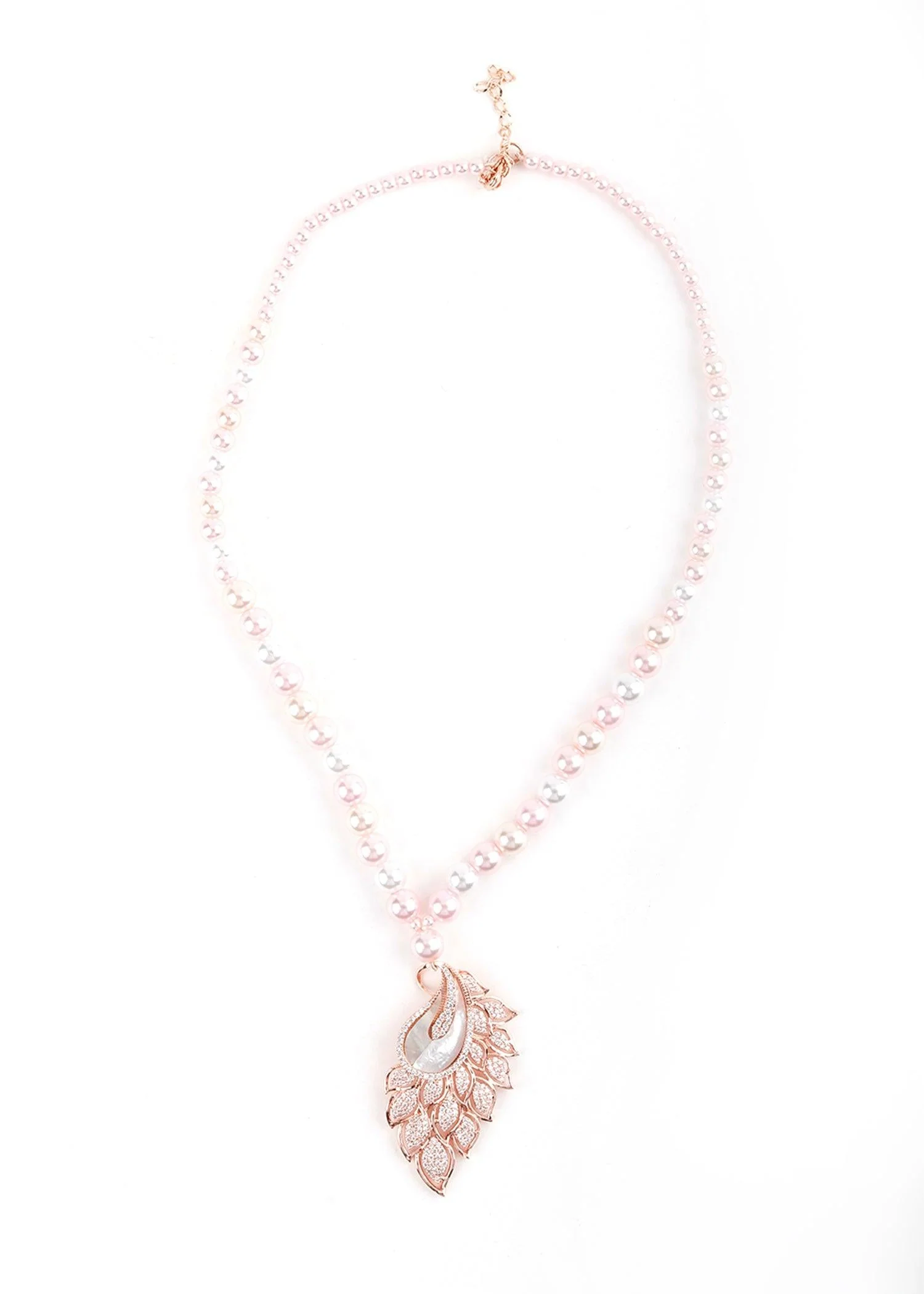 Odette Women Rose Gold Pendant Necklace Set - Image 6