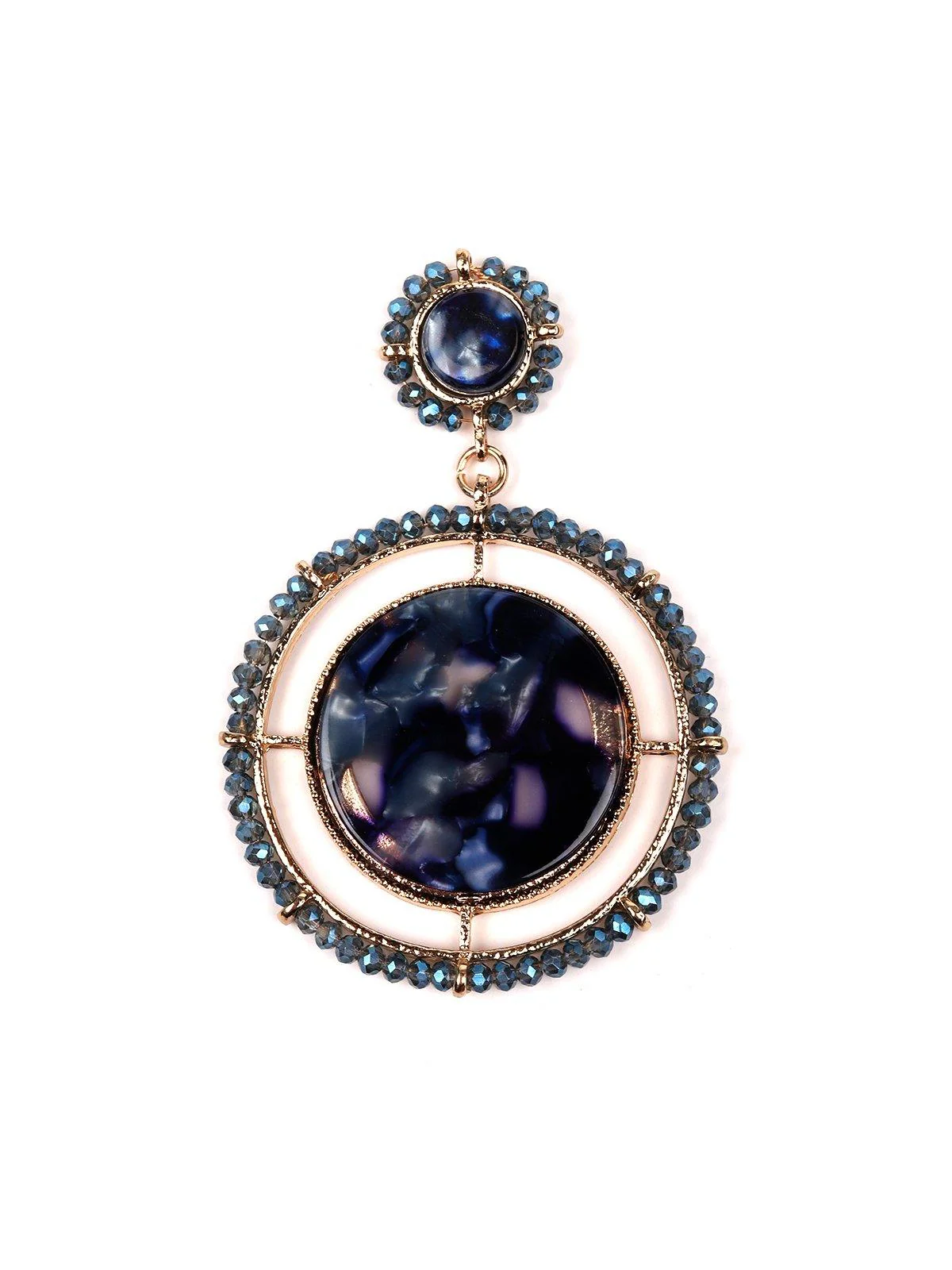 Odette Women Blue Metal Earrings - Image 4